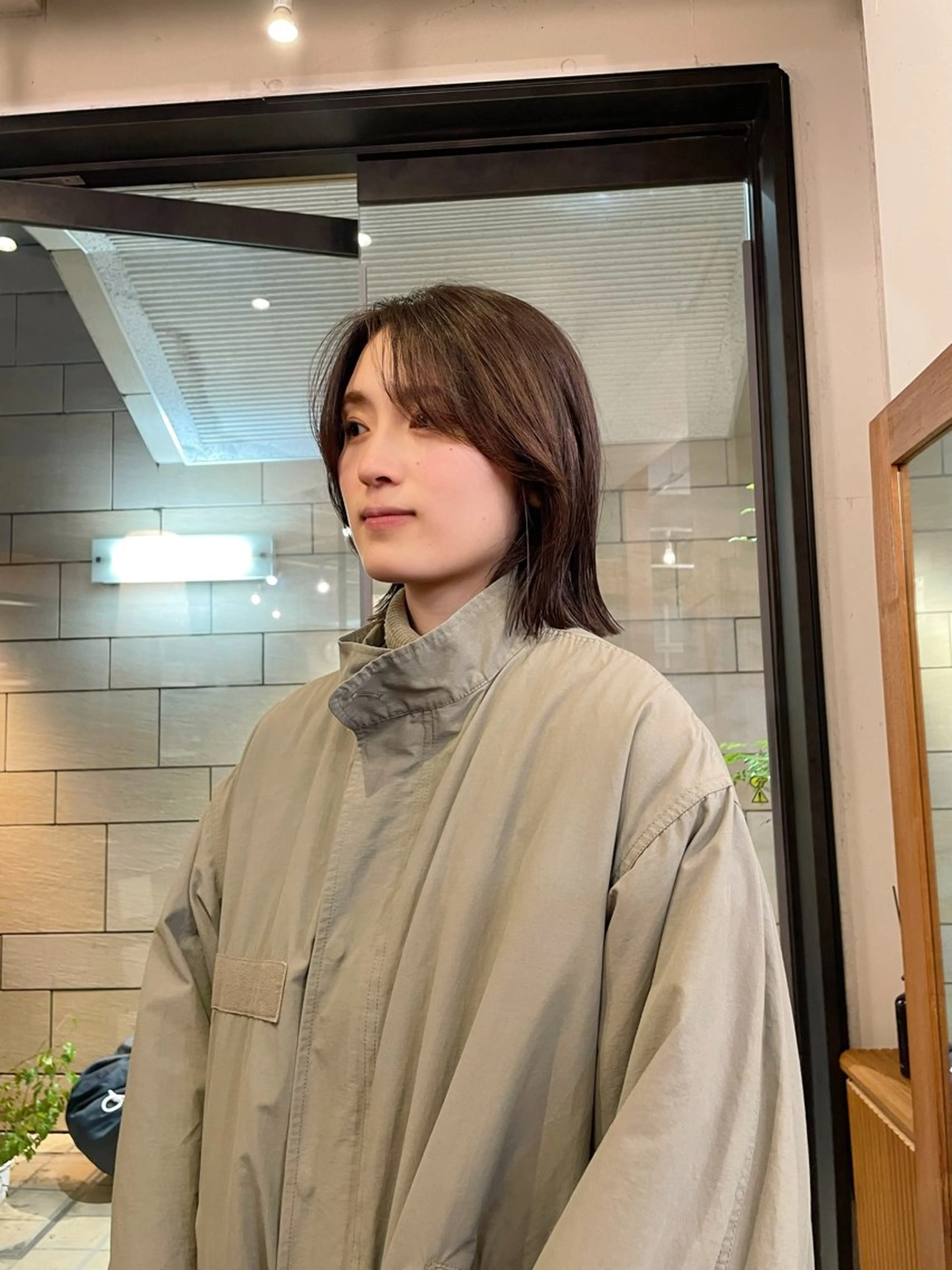 ミディアム ボブ 顔周りカット レイヤーカット tete nico所属・似合わせ/ヘアカラー nanami🌸のヘアスタイル