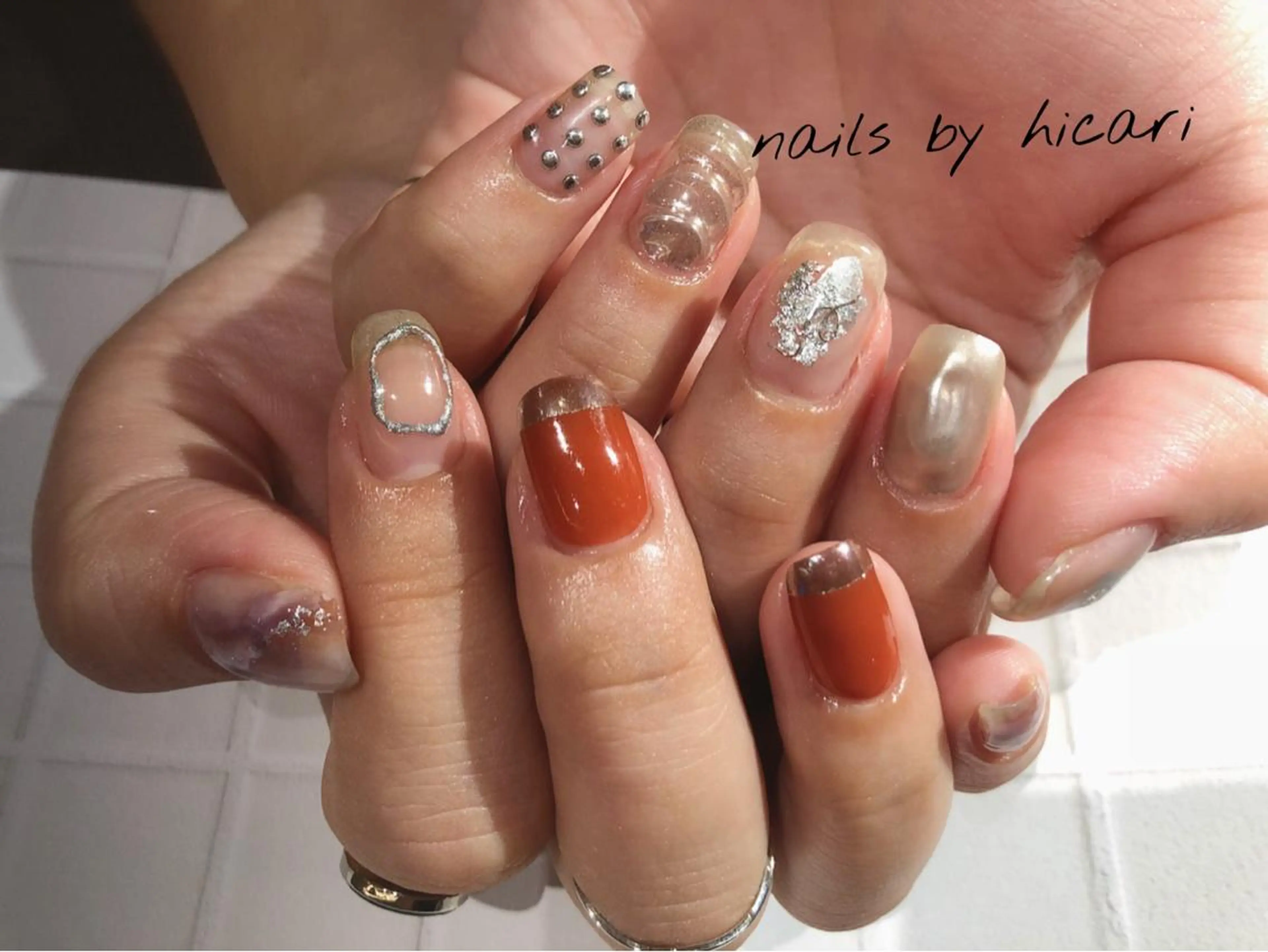 ショート カラー キッズ ネイル マツエク・マツパ ハンドネイル illum hicariのネイルデザイン