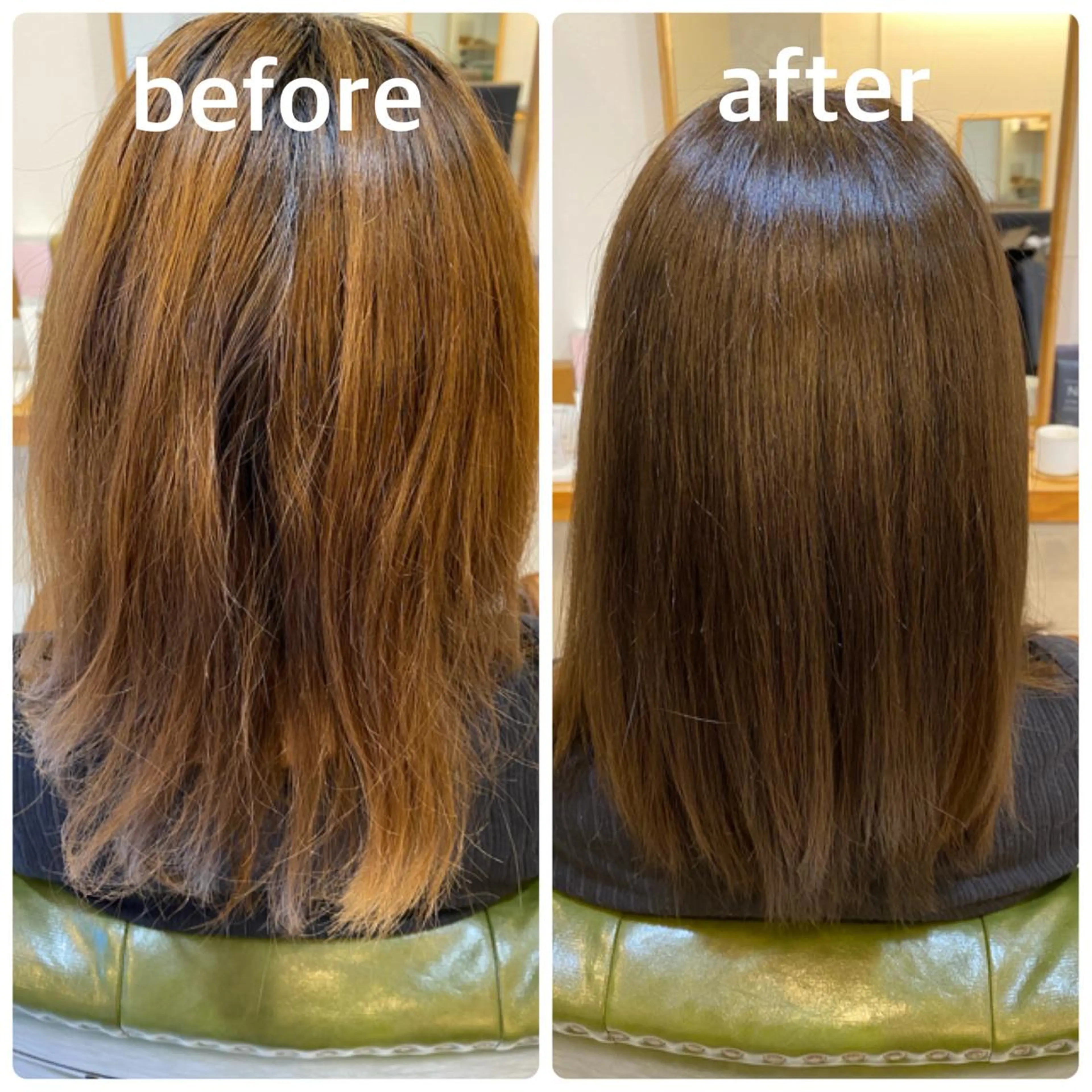 セミロング カラー カット ヘアカラー トリートメント エイト ウメダのヘアスタイル