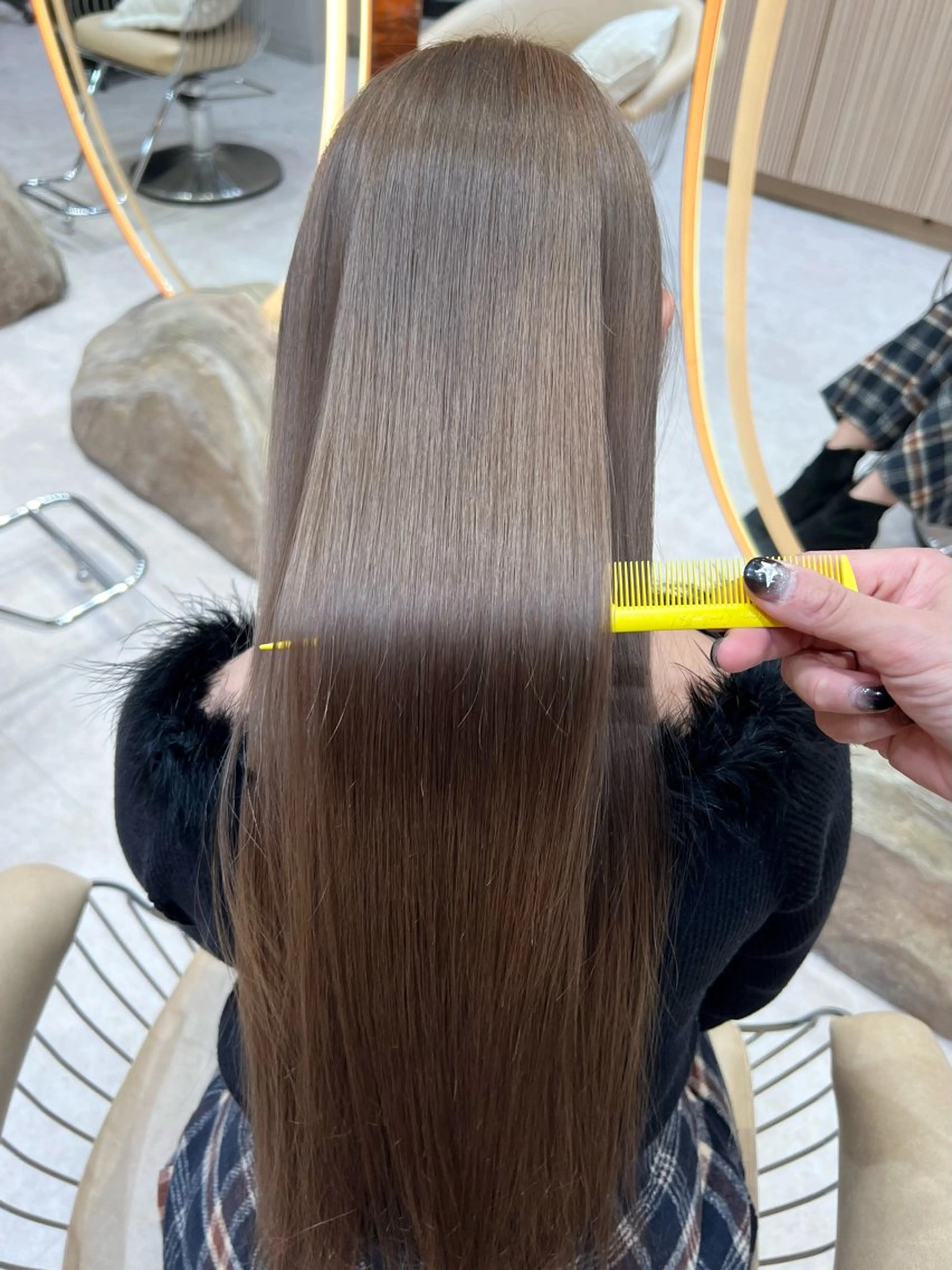 ロング カラー ヘアカラー トリートメント レイヤー/韓国 ハイトーン興津史弥のヘアスタイル