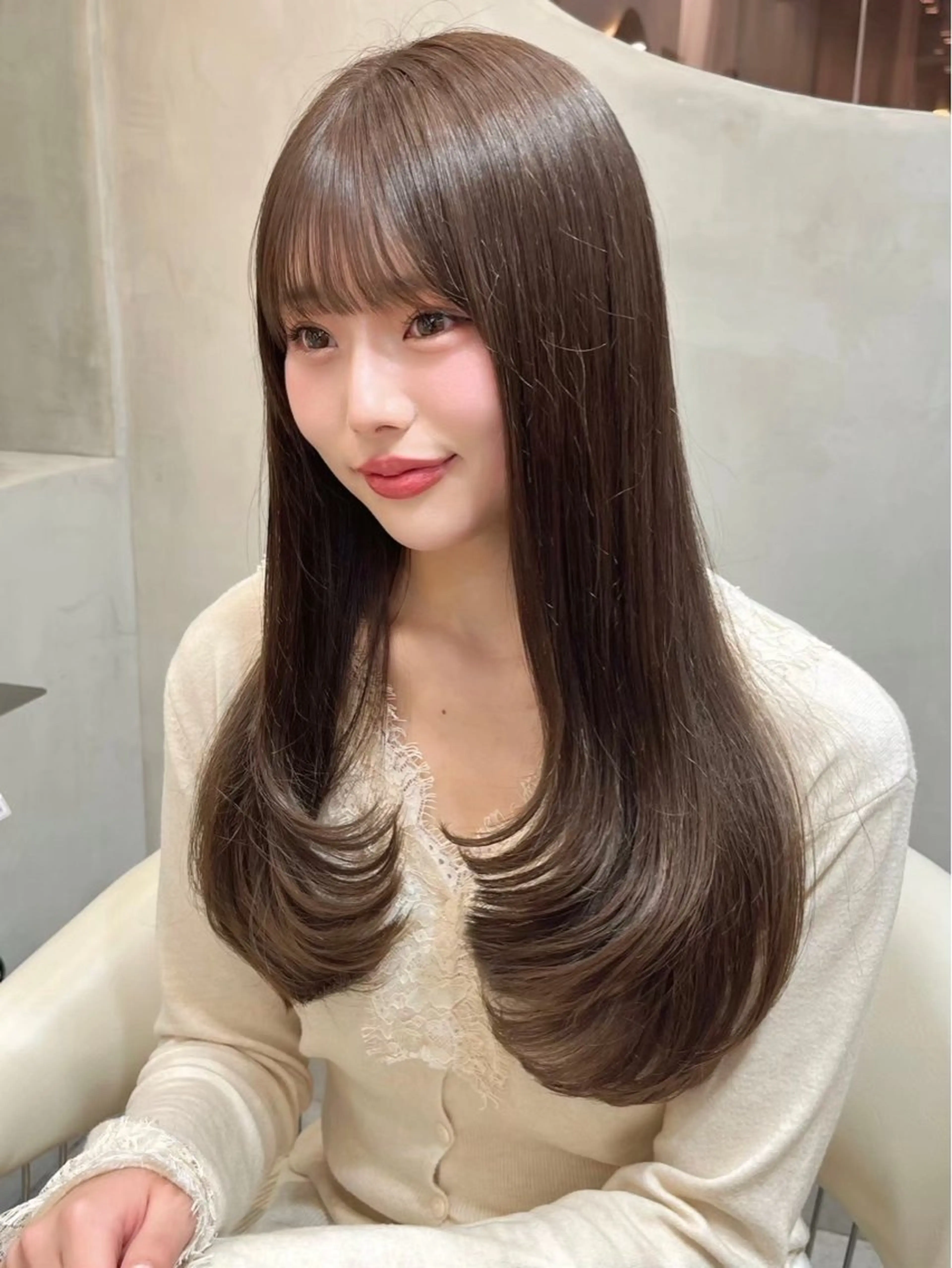 ロング ヘアカラー トリートメント 大宮🤍縮毛矯正 レイヤー🪽なるのヘアスタイル