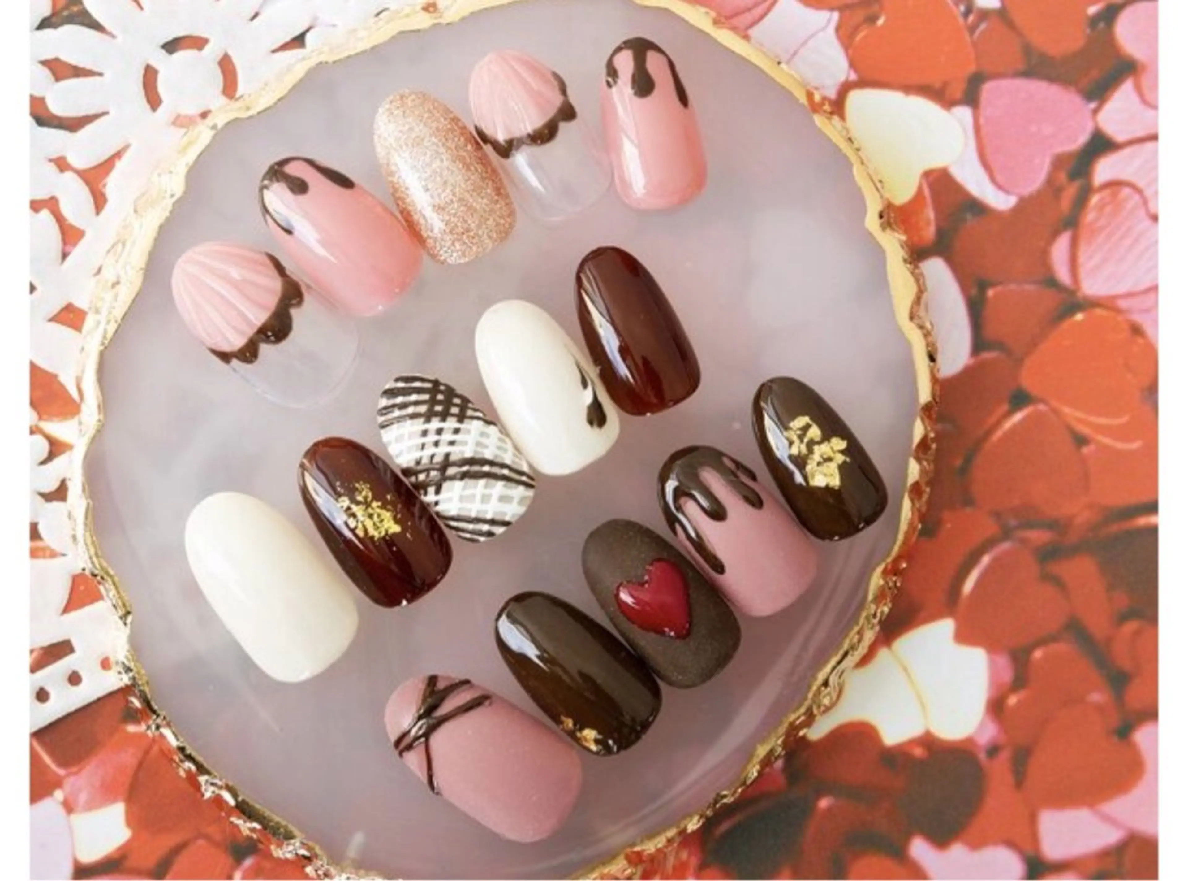 🤎イベントアート定額🤎バレンタインネイル🍫の写真