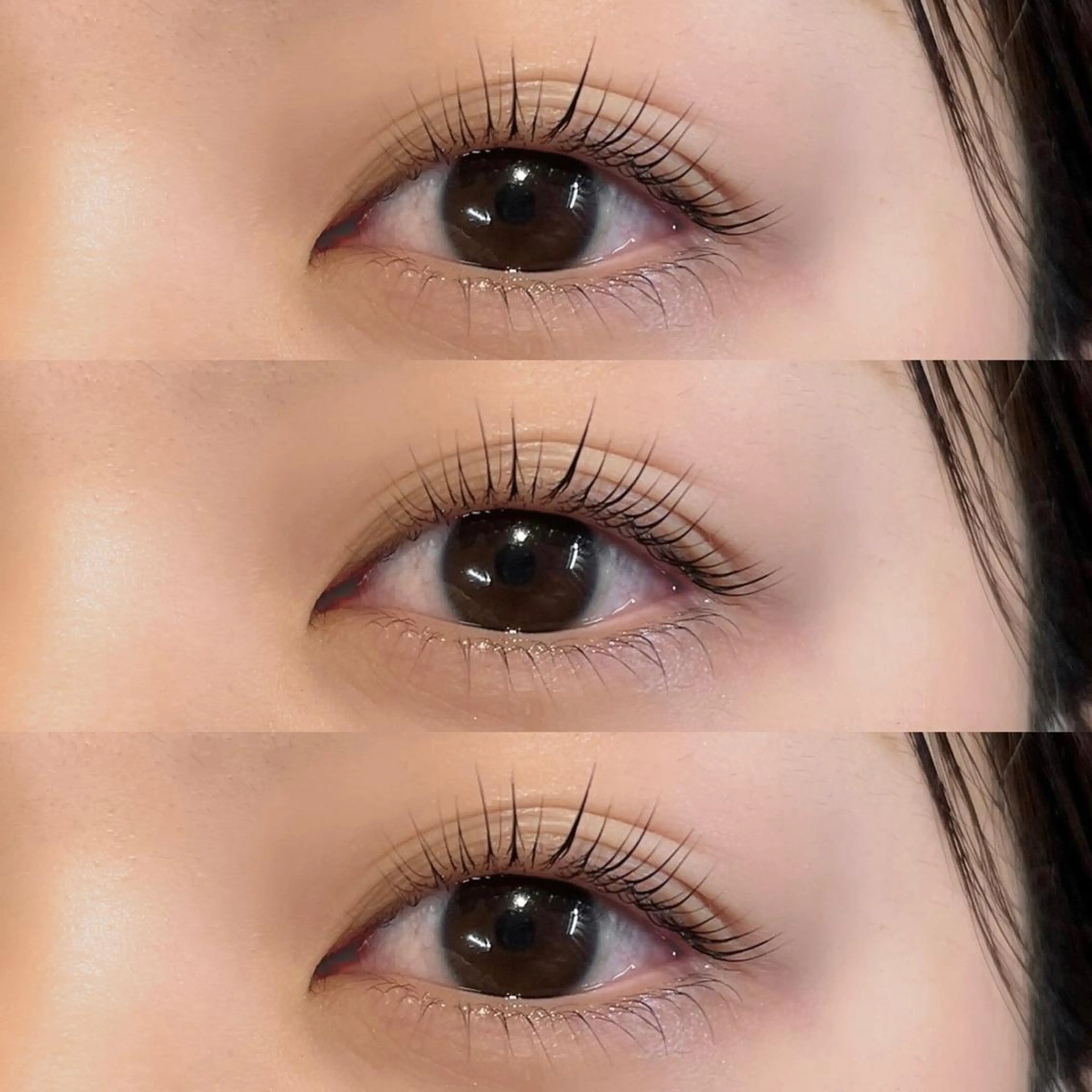 パリジェンヌラッシュリフト上下の写真