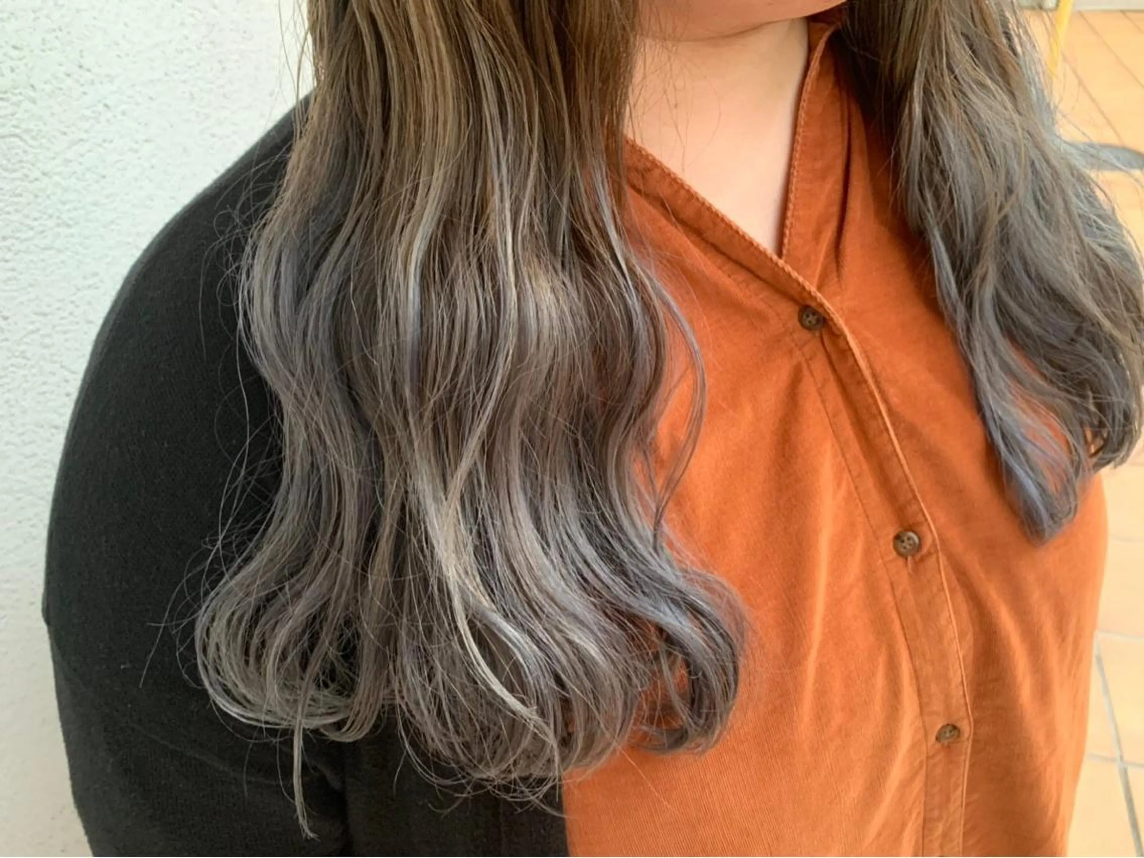 ロング カラー パーマ ヘアアレンジ メンズ キッズ マツエク・マツパ グレージュ Luela堅田所属・田中 裕士のヘアスタイル