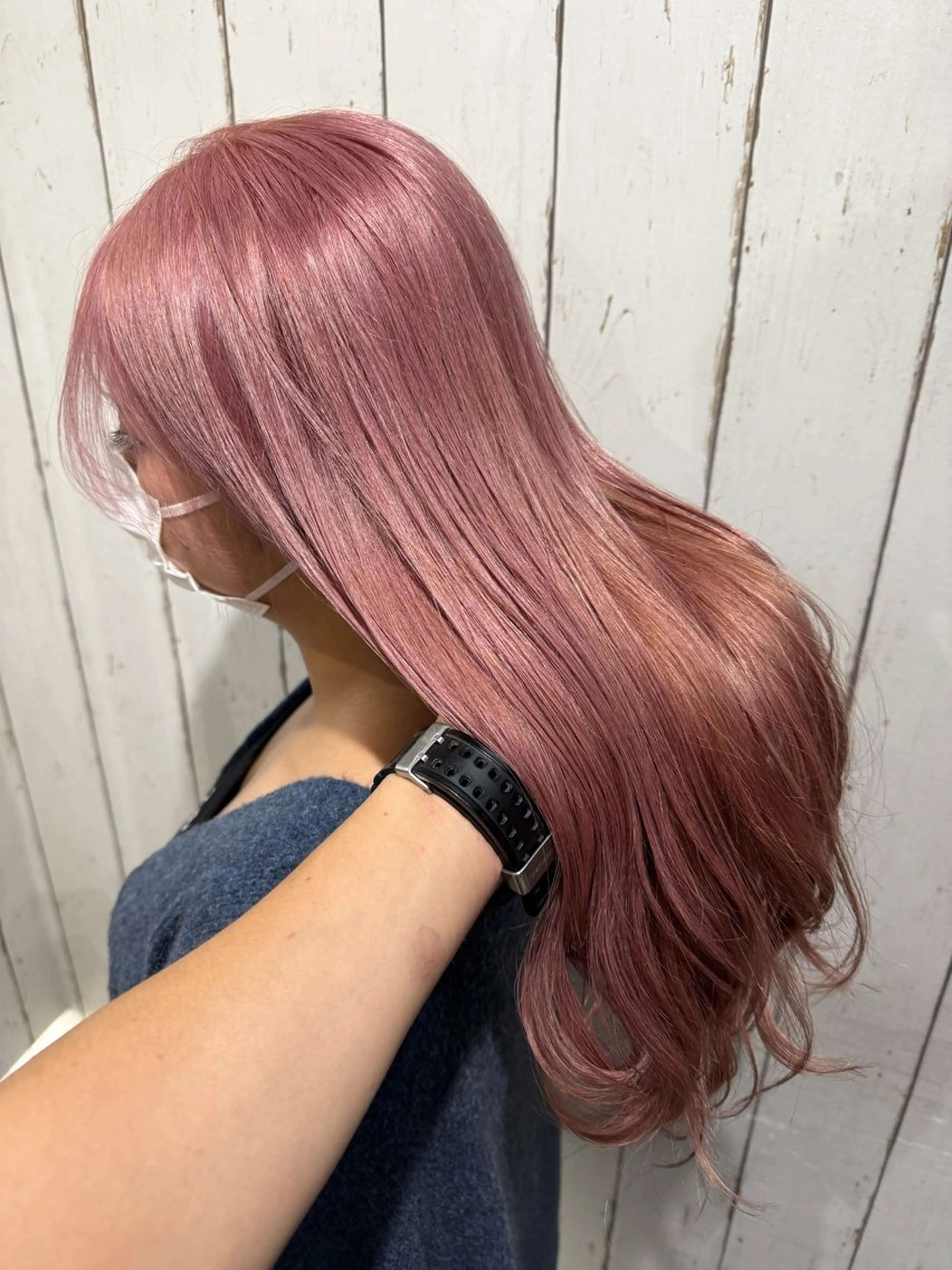 セミロング カラー ヘアアレンジ アッシュ ブリーチ ピンクカラー ピンクアッシュ カット ヘアカラー トリートメント RecheRche【池袋】所属・👑指名率No.1 👑坂口飛翔のヘアスタイル