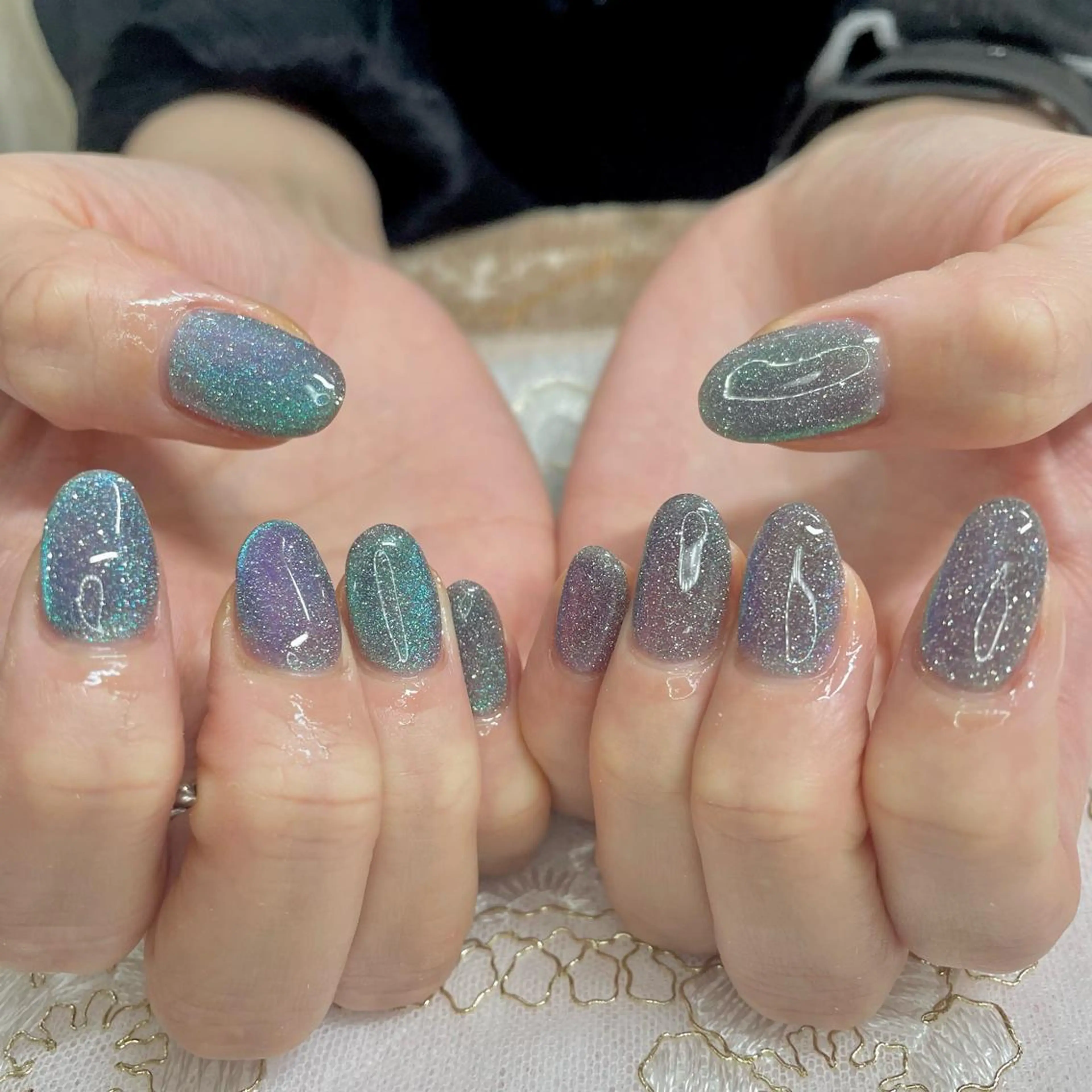 ネイル ジェルネイル マグネットネイル J terrace Nailのネイルデザイン
