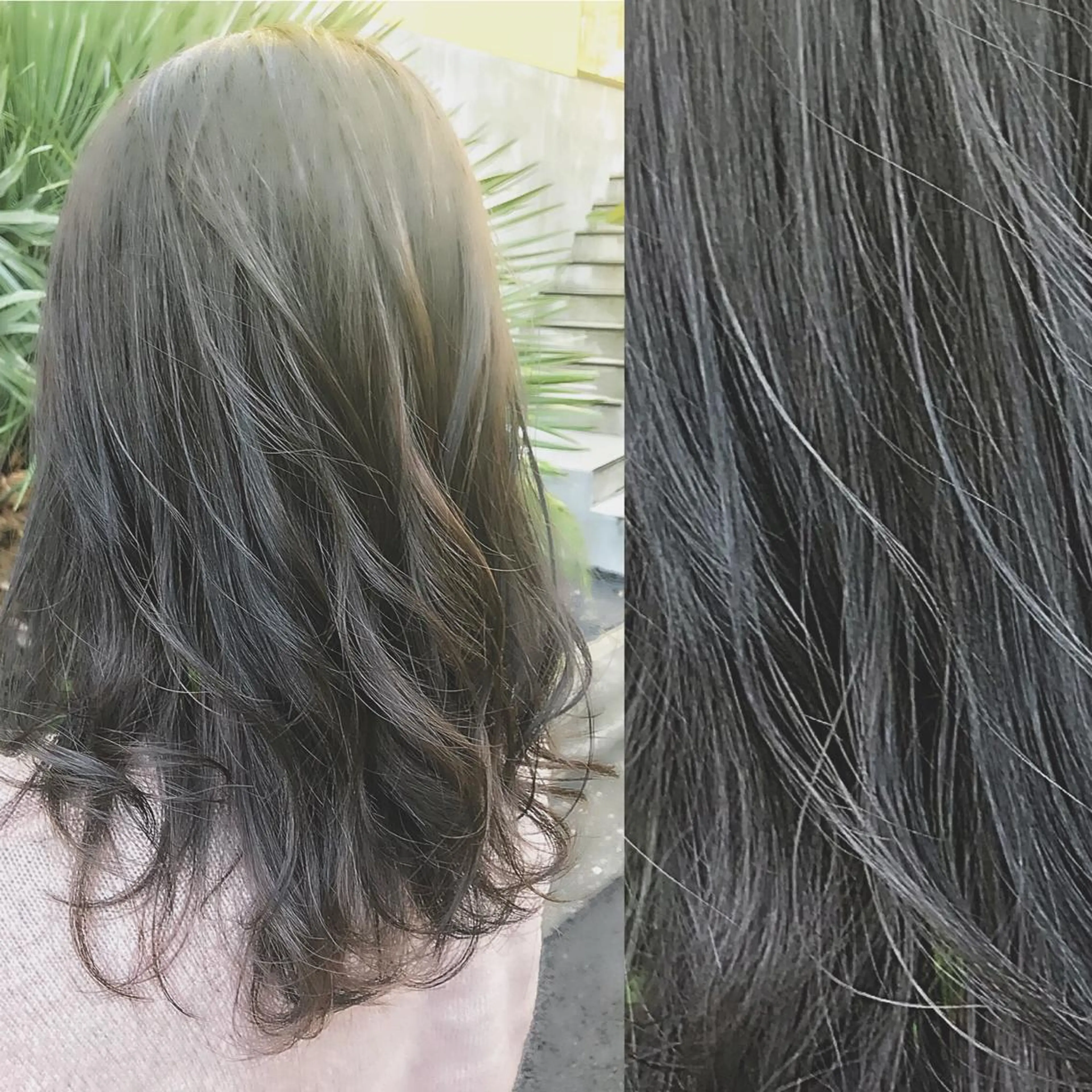 ロング カラー ブリーチ ブルーカラー ブルーグレー ブルーグレージュ グレージュ KANOI 銀座中央通り所属・上條 航平のヘアスタイル