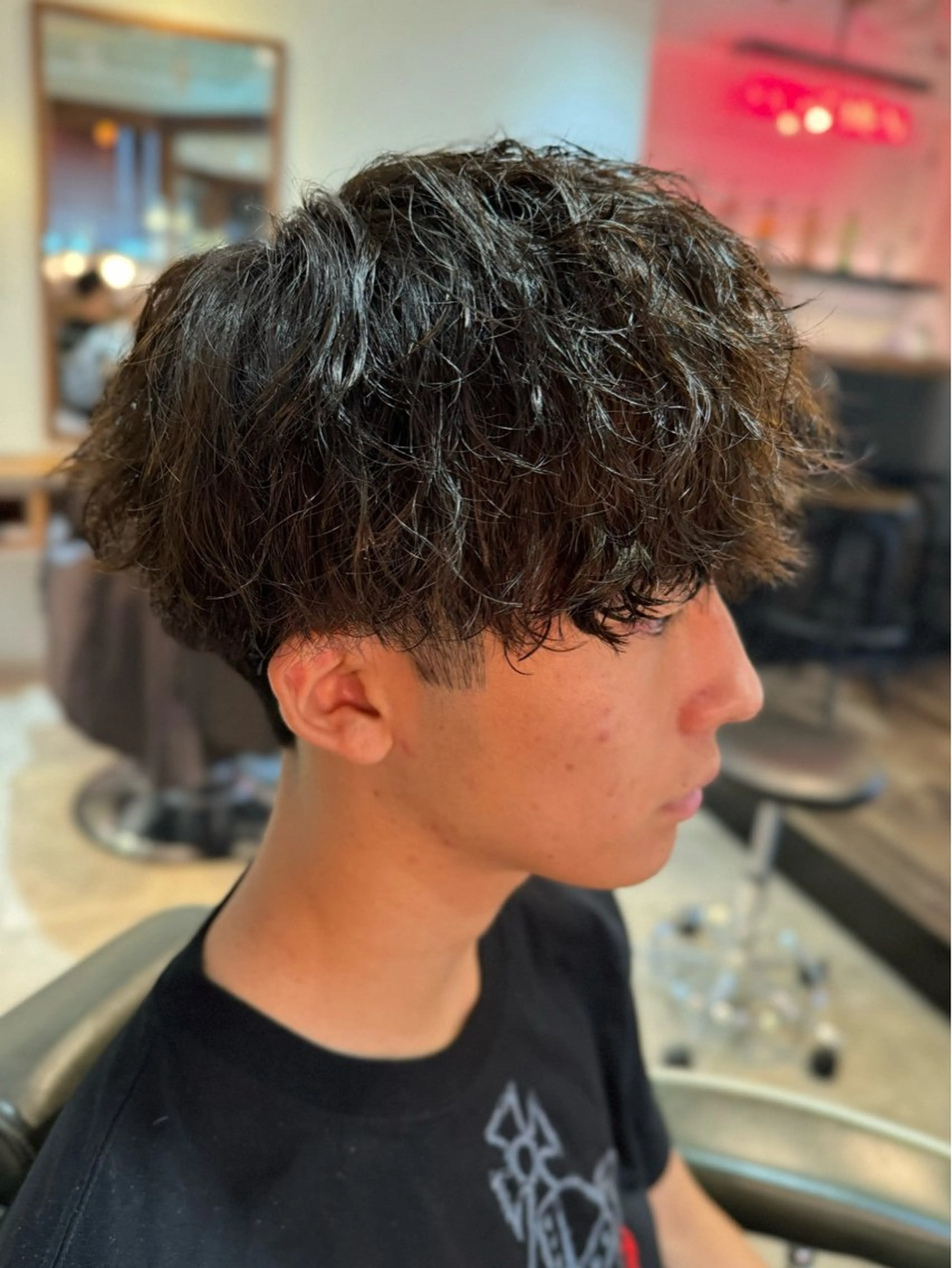 ショート パーマ カット パーマ 【⭐️men's限定 ⭐️】平田雅暉のヘアスタイル