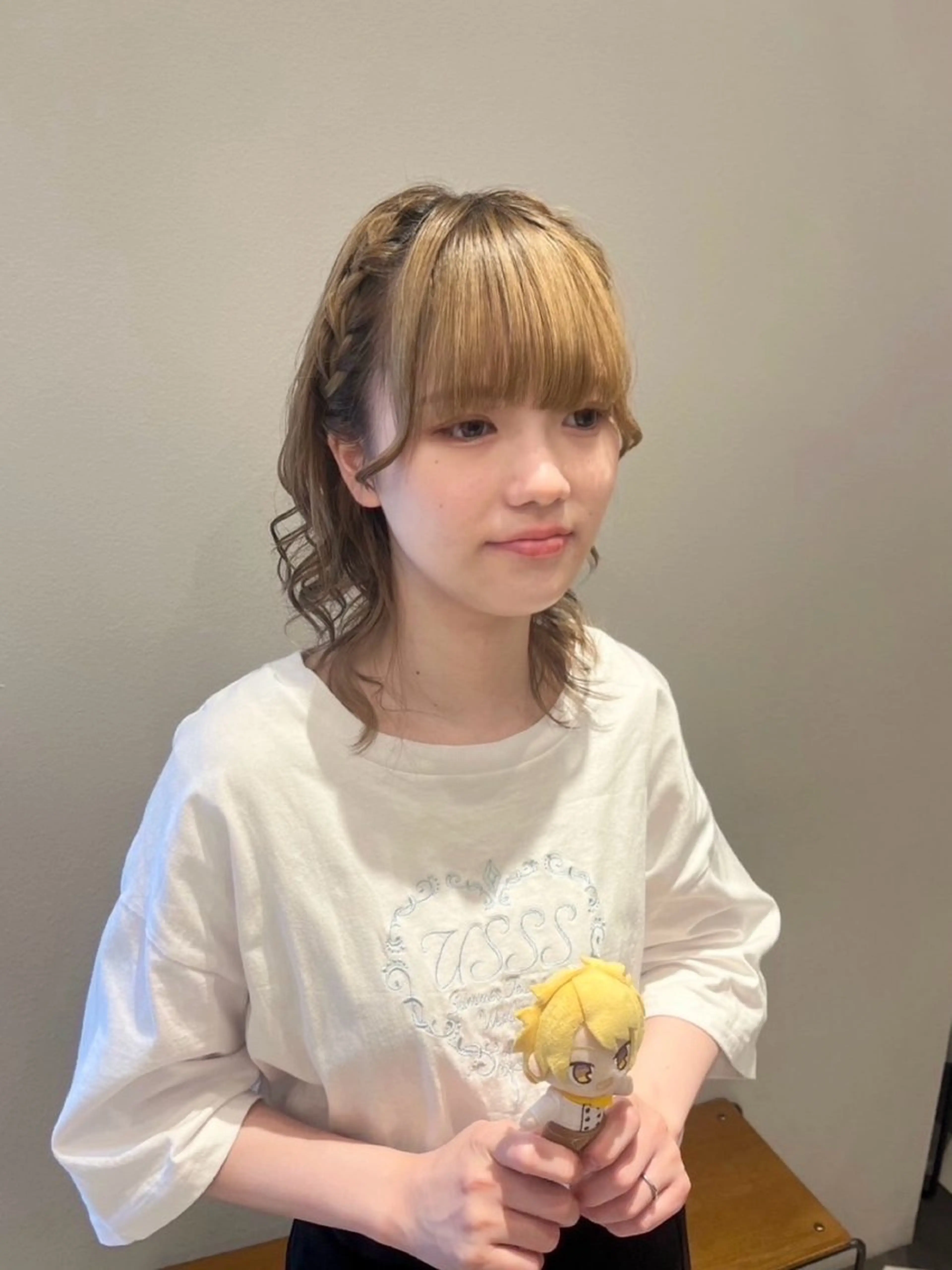 ヘアアレンジ ウルフカット ヘアセット ヘアセット/ピンク /レッド/あつはのヘアスタイル