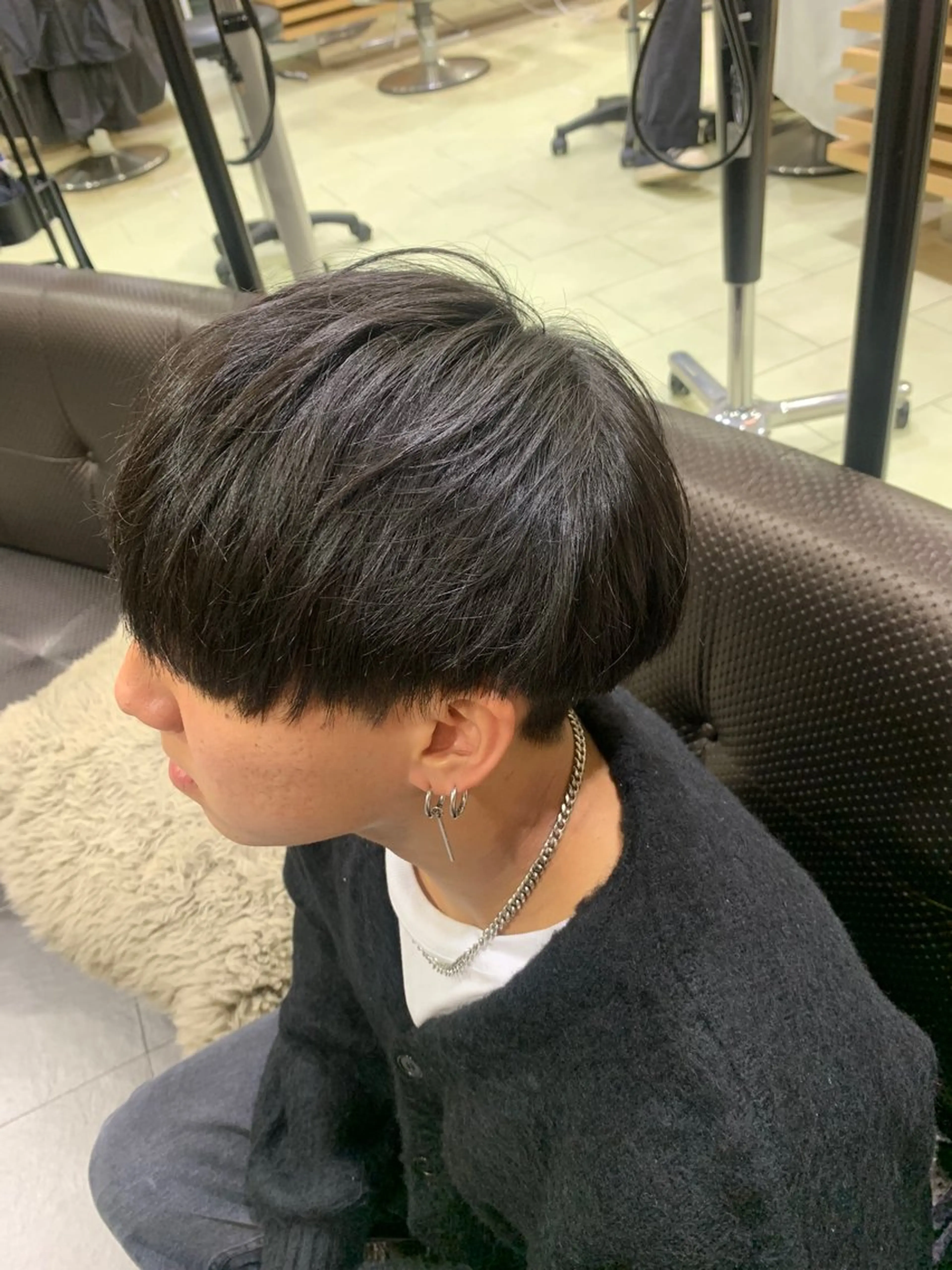 メンズ 韓国レイヤー/センタ ーパート/坂本翔のヘアスタイル