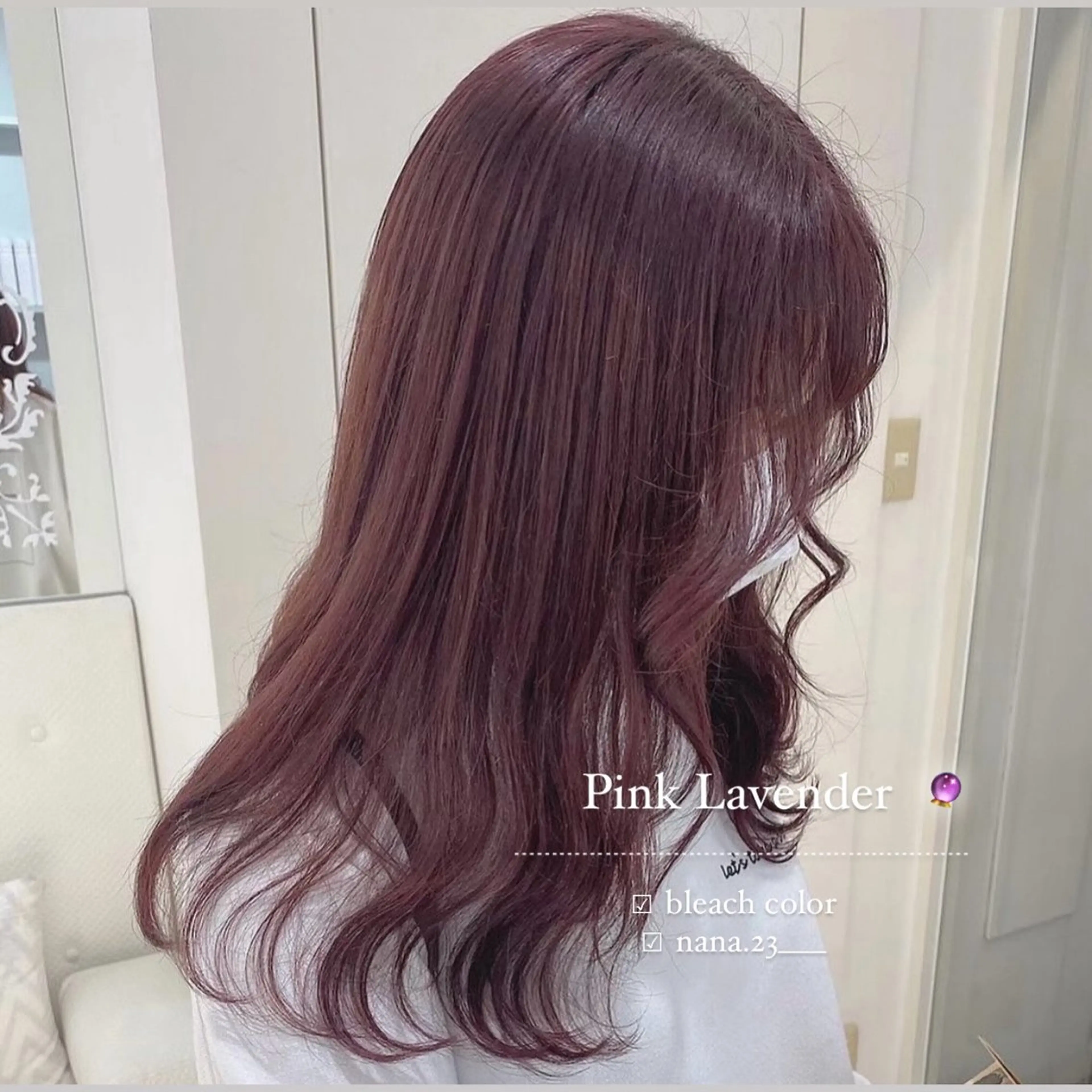カラー ラベンダーカラー ピンクカラー ピンクラベンダー ParveMix￤ 出石 菜々🥂のヘアスタイル
