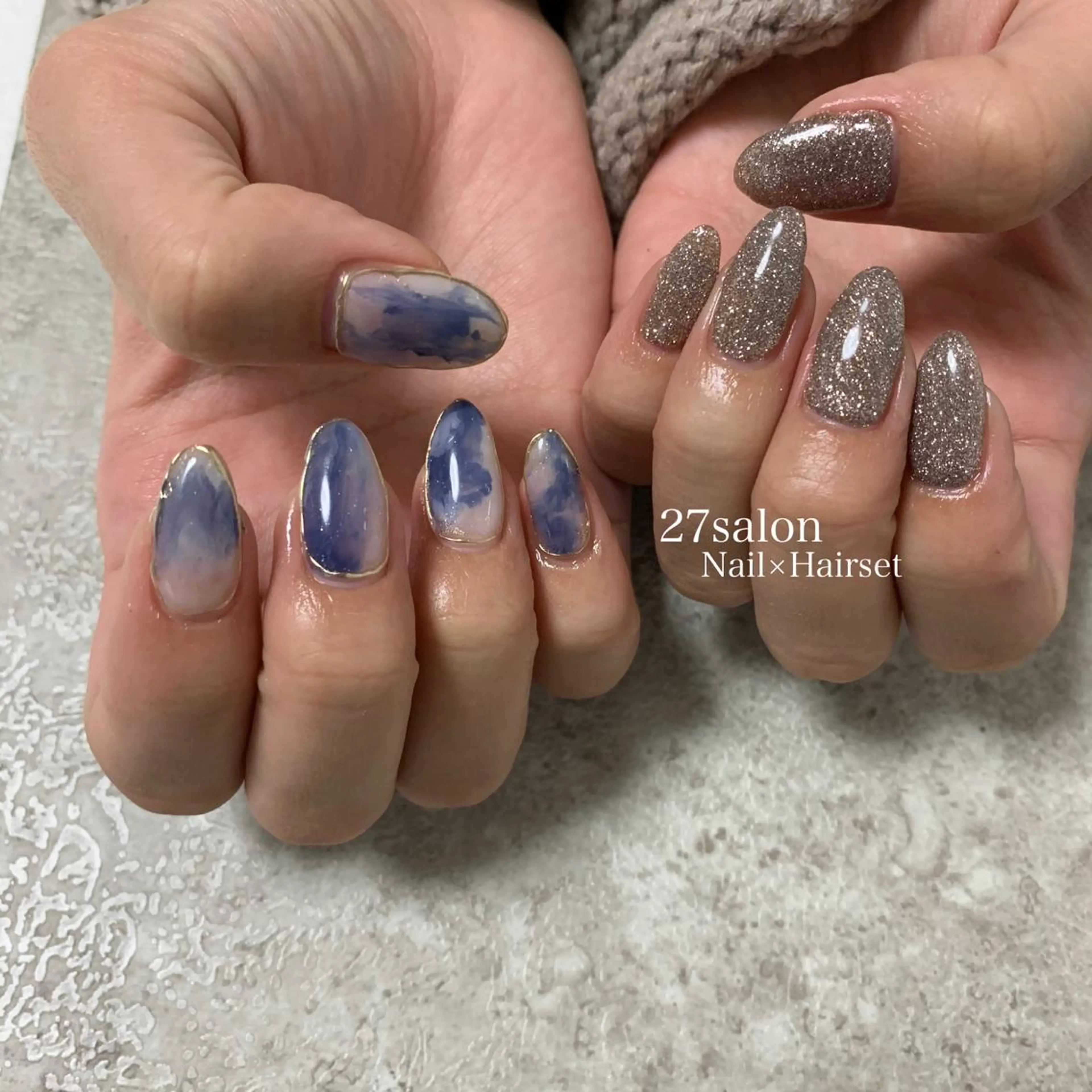 ネイル アートネイル フラッシュネイル 27salon yuinaのネイルデザイン