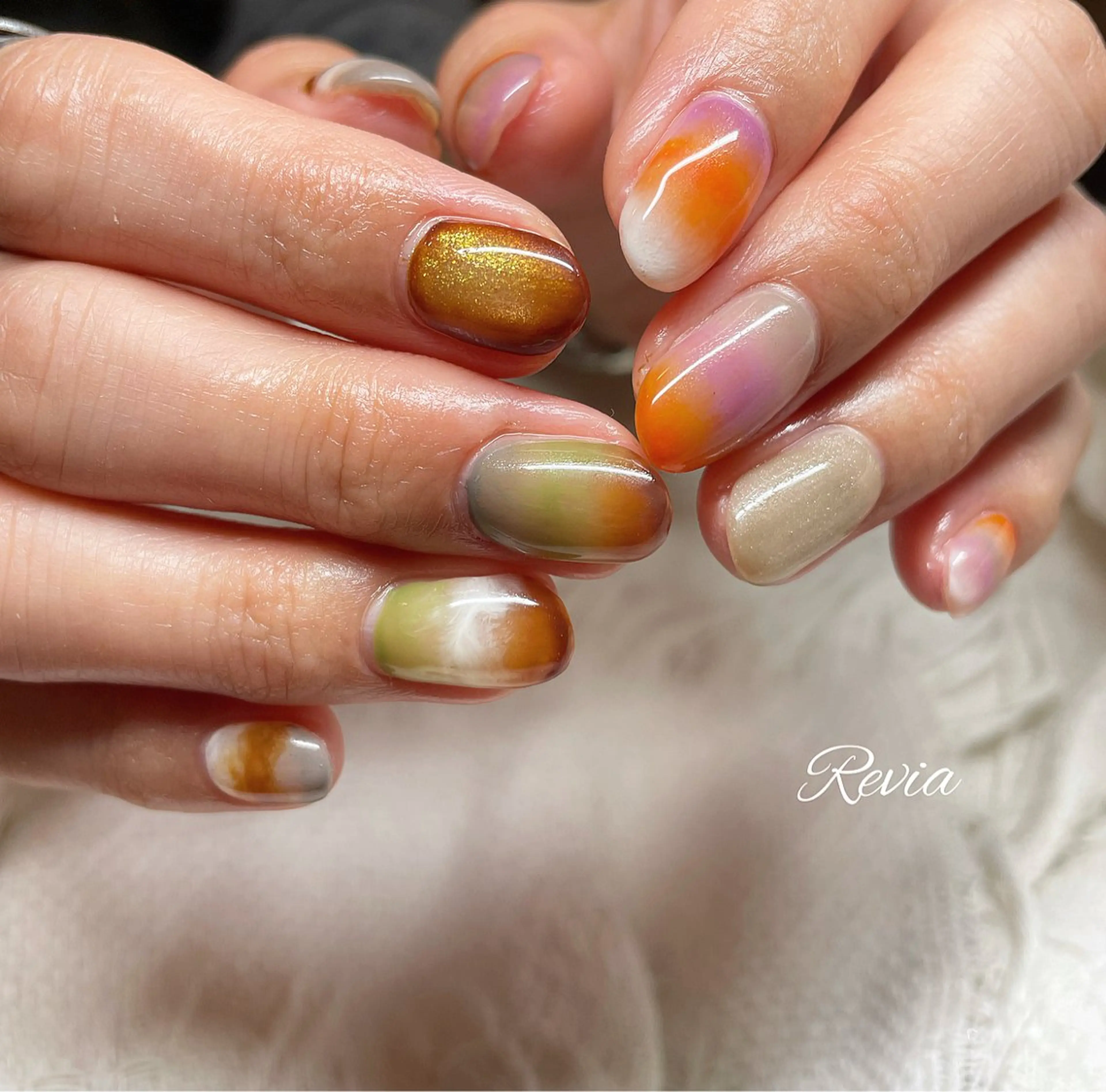 ネイル ハンドネイル revia所属・ERI Nailistのネイルデザイン