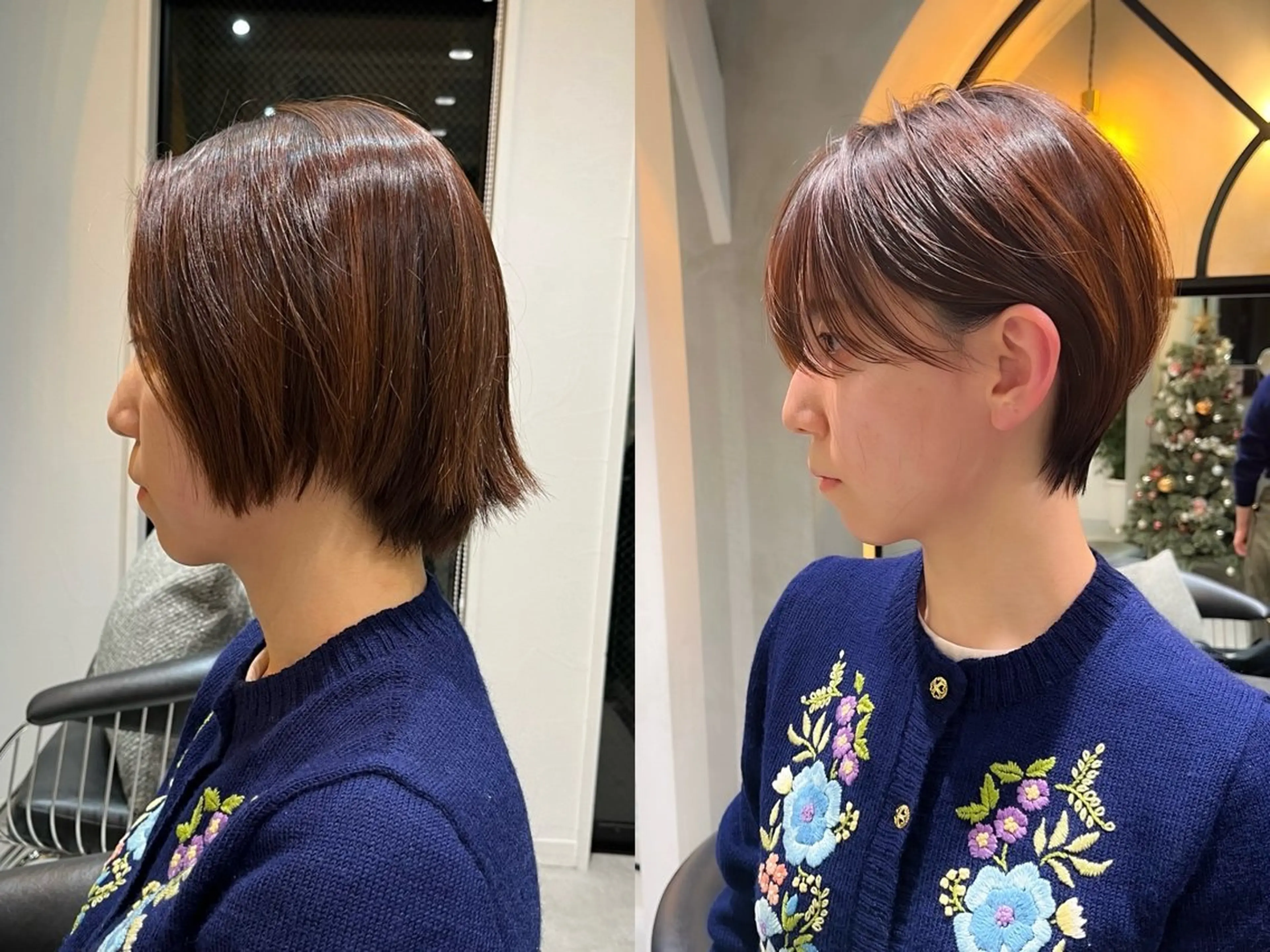 ショート ボブ くびれヘア 顔周りカット ハイライト 髪質改善 カット 縮毛矯正 ショート/縮毛矯正 /大宮/惇平のヘアスタイル