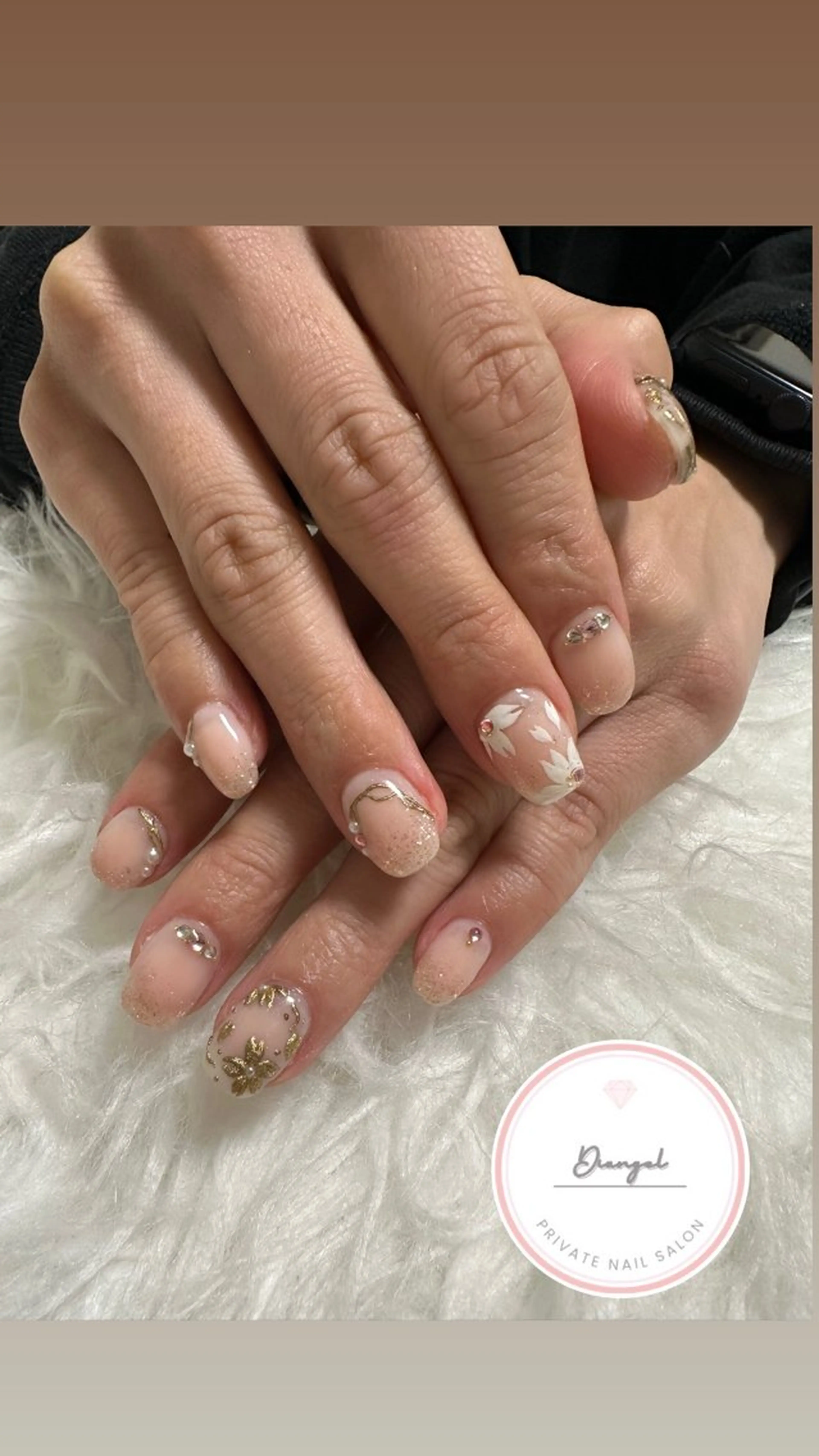 ネイル 桜ネイル ハンドネイル プライベートネイルサロンDiangel所属・ネイルサロン Diangelのネイルデザイン