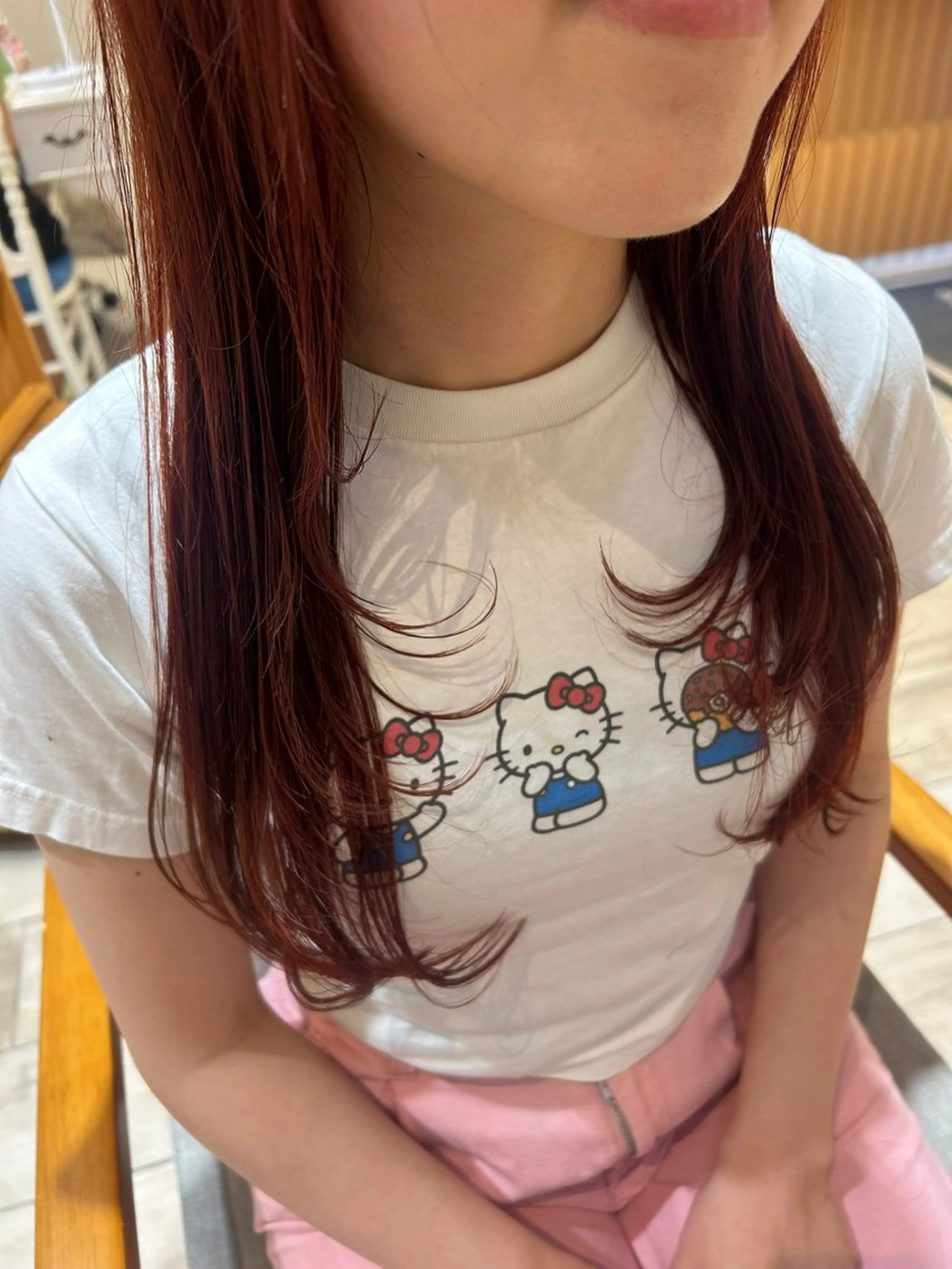 ロング 顔周りカット レイヤーカット 大川 夏実のヘアスタイル