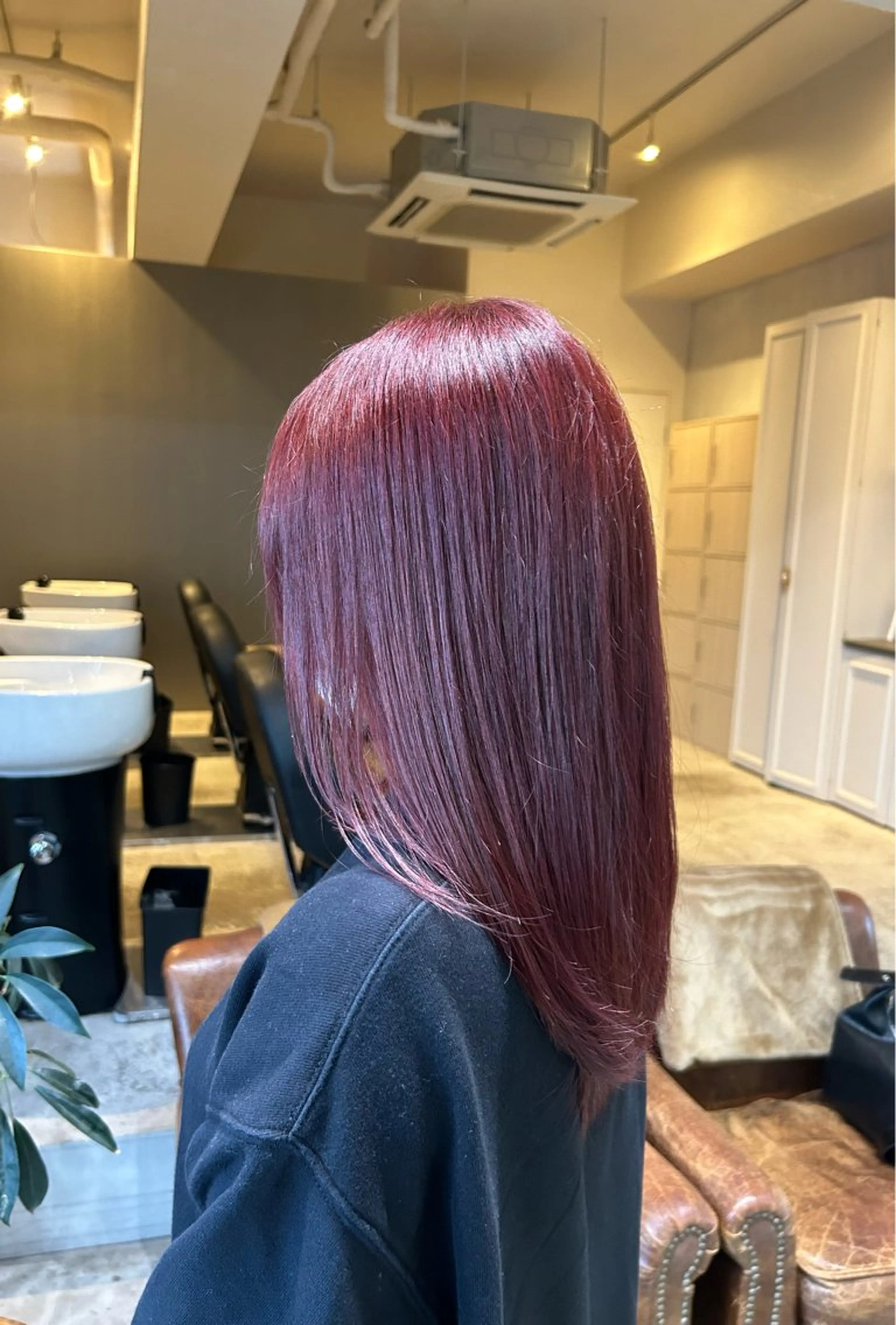 カット＆ブリーチなしダブルカラー   暖色カラー寒色カラーの写真