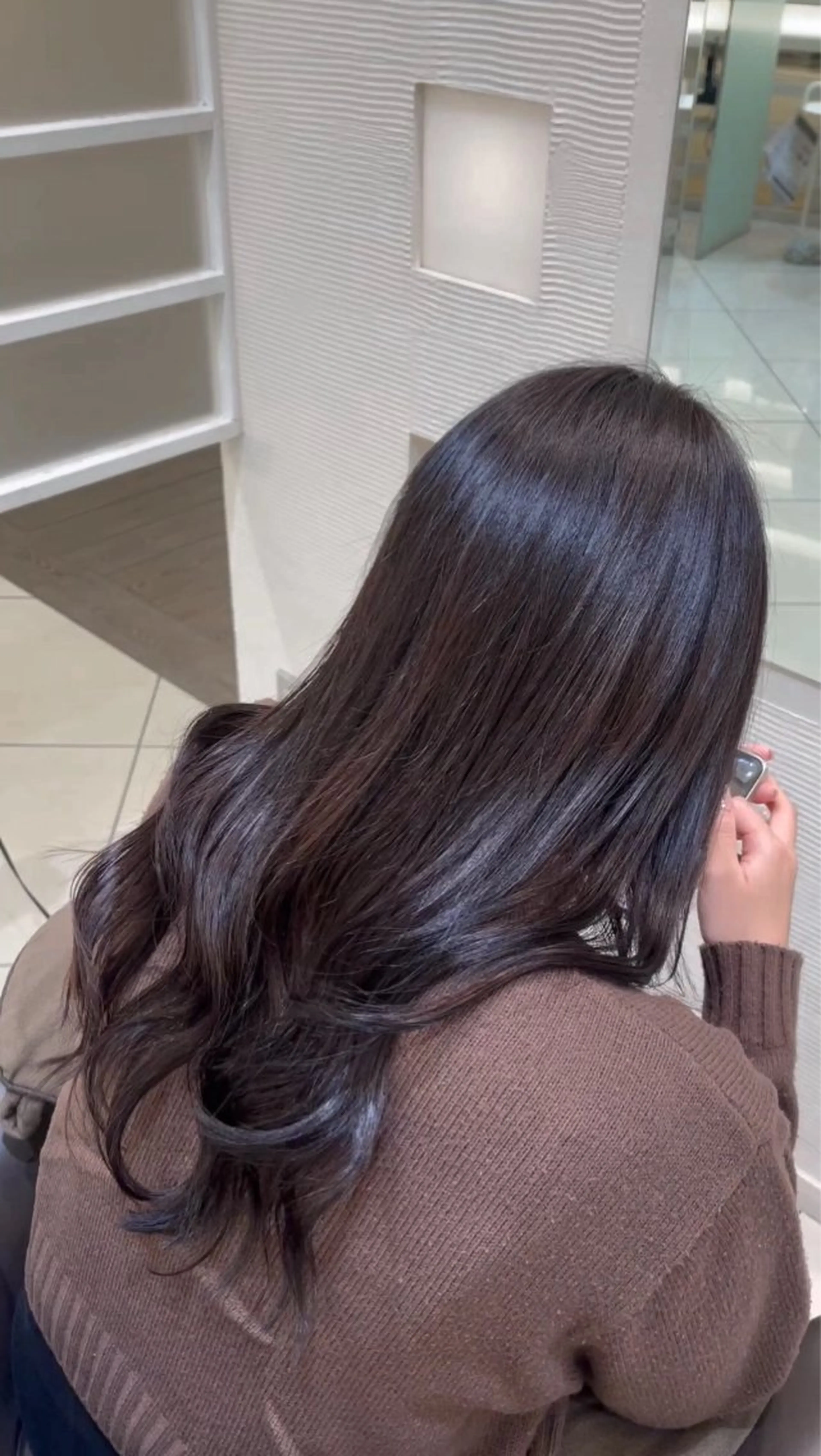 ロング カラー ケアカラー 透明感カラー グレージュ 髪質改善 韓国風ヘア 💖大人韓国ヘア💖 韓国艶カラー【銀座】のヘアスタイル