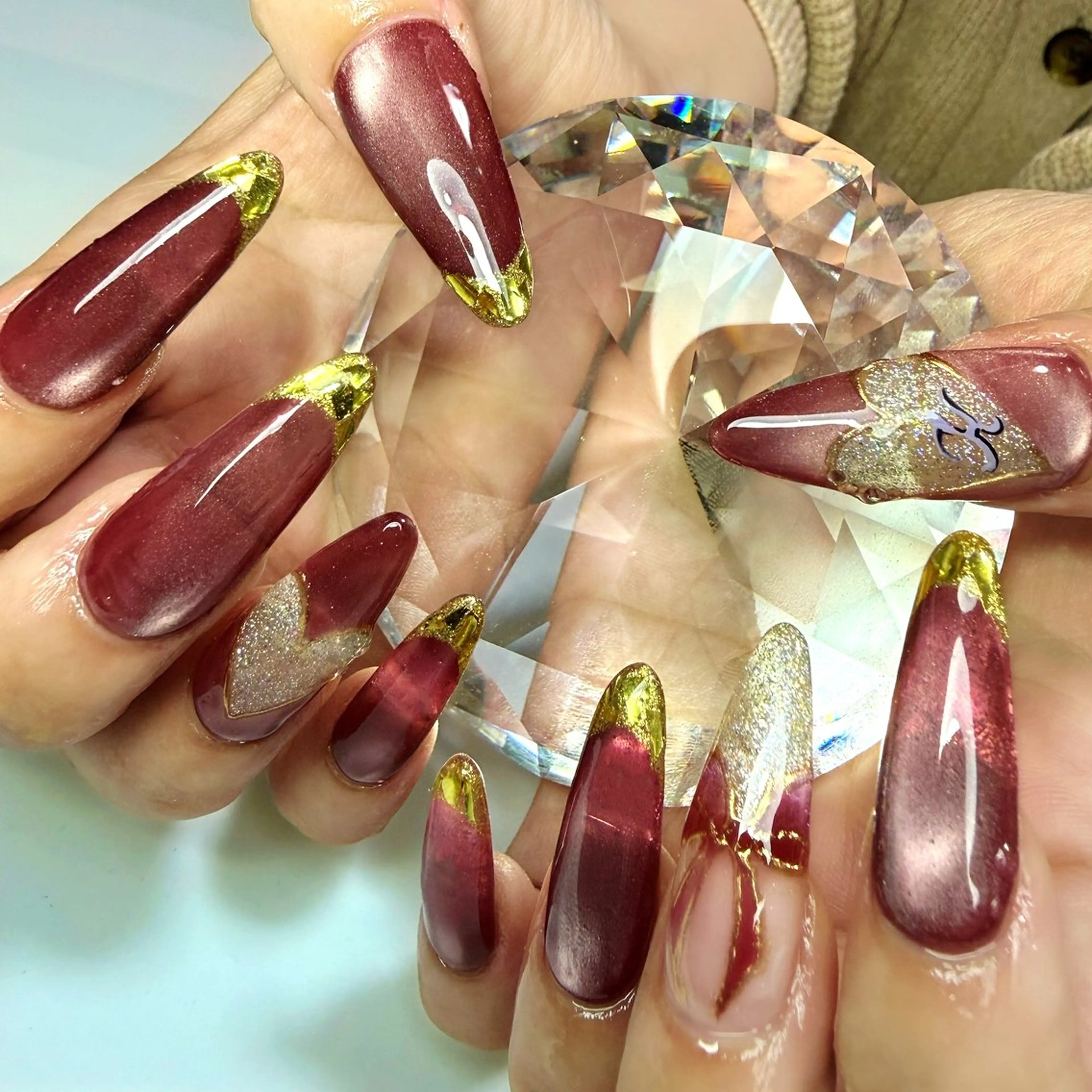 ネイル ハンドネイル Rose Glass 高蔵寺店のネイルデザイン