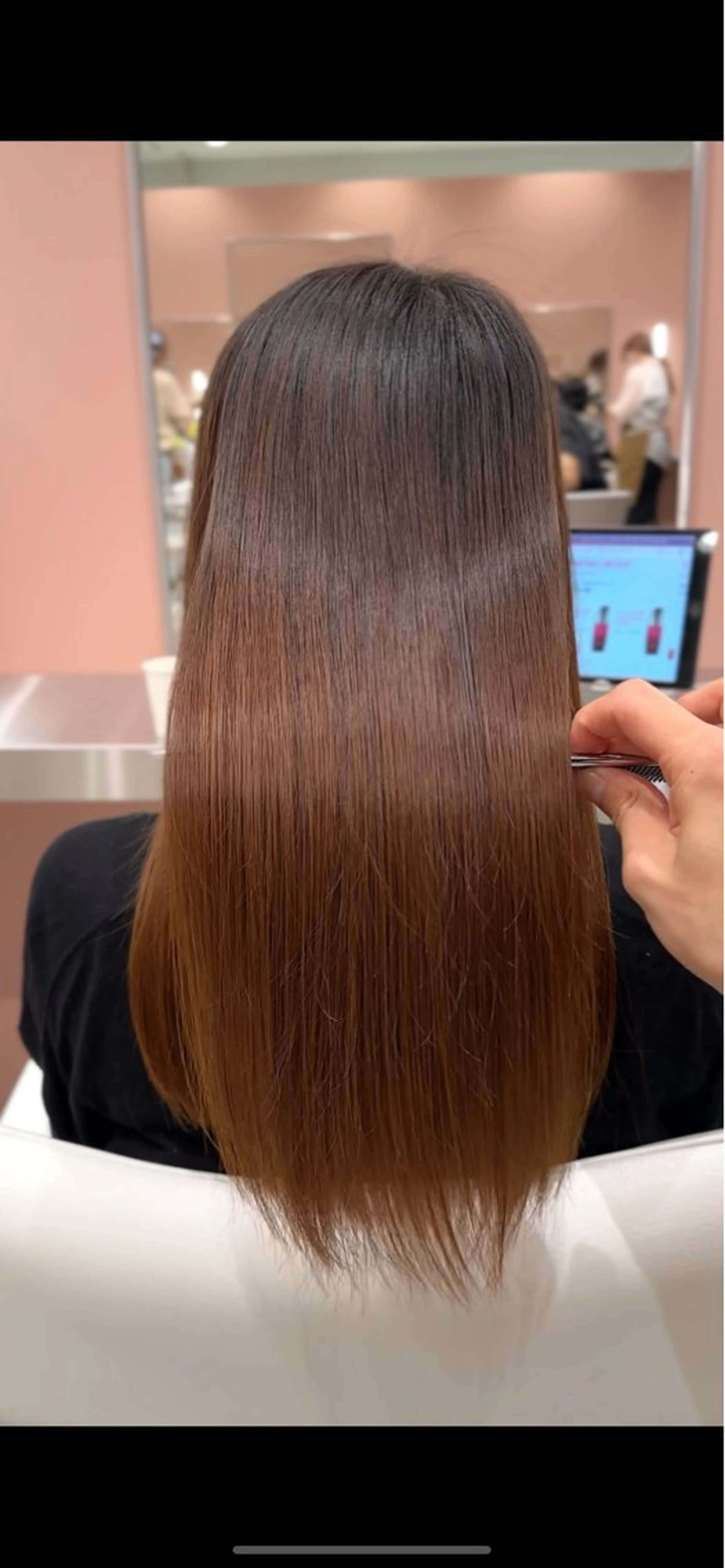 セミロング くせ毛 縮毛矯正 広がり・パサつき改善 /ツヤ美髪/こうたのヘアスタイル