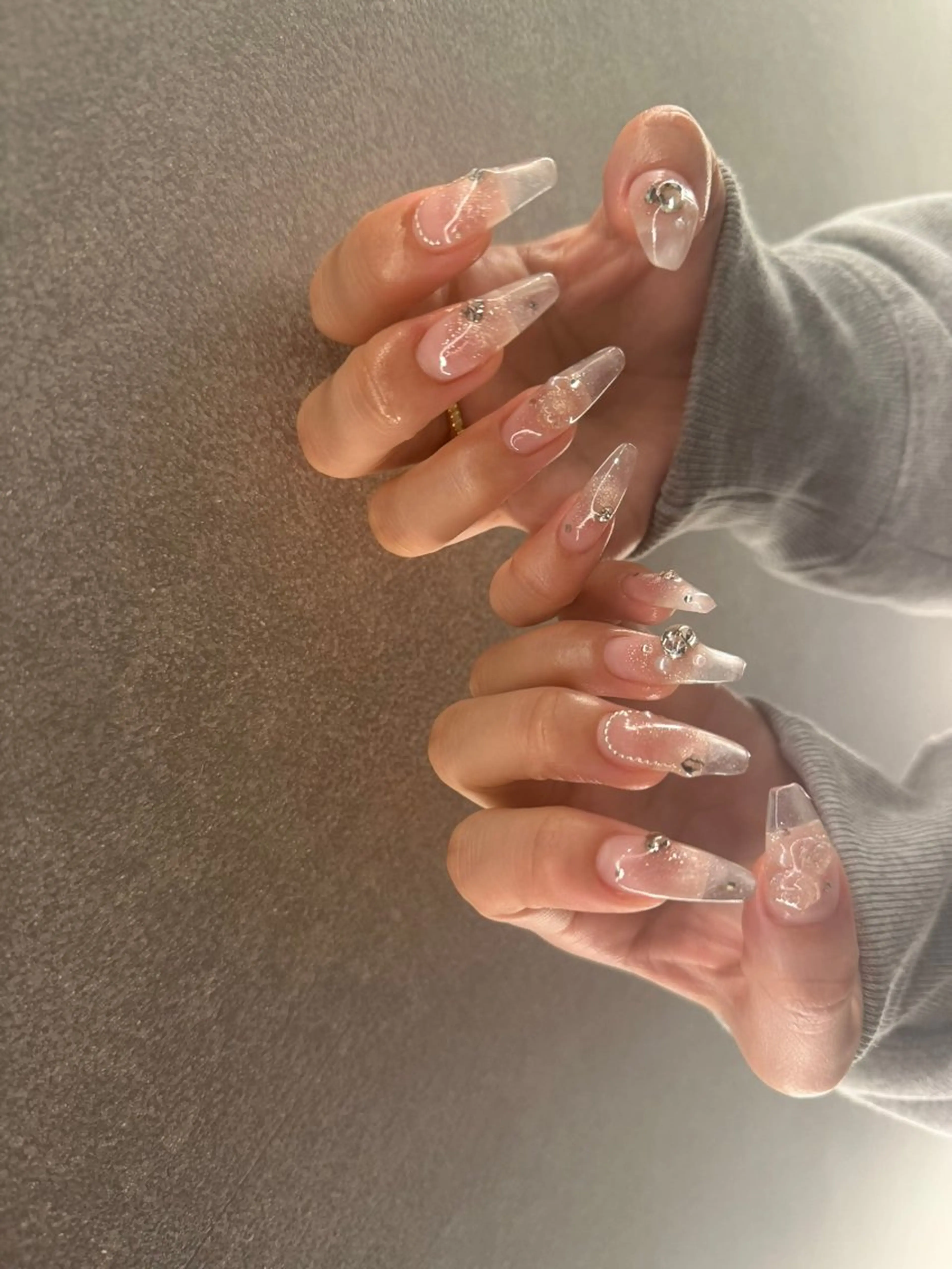 ネイル クリアネイル ハンドネイル Natsuko 🪼のネイルデザイン