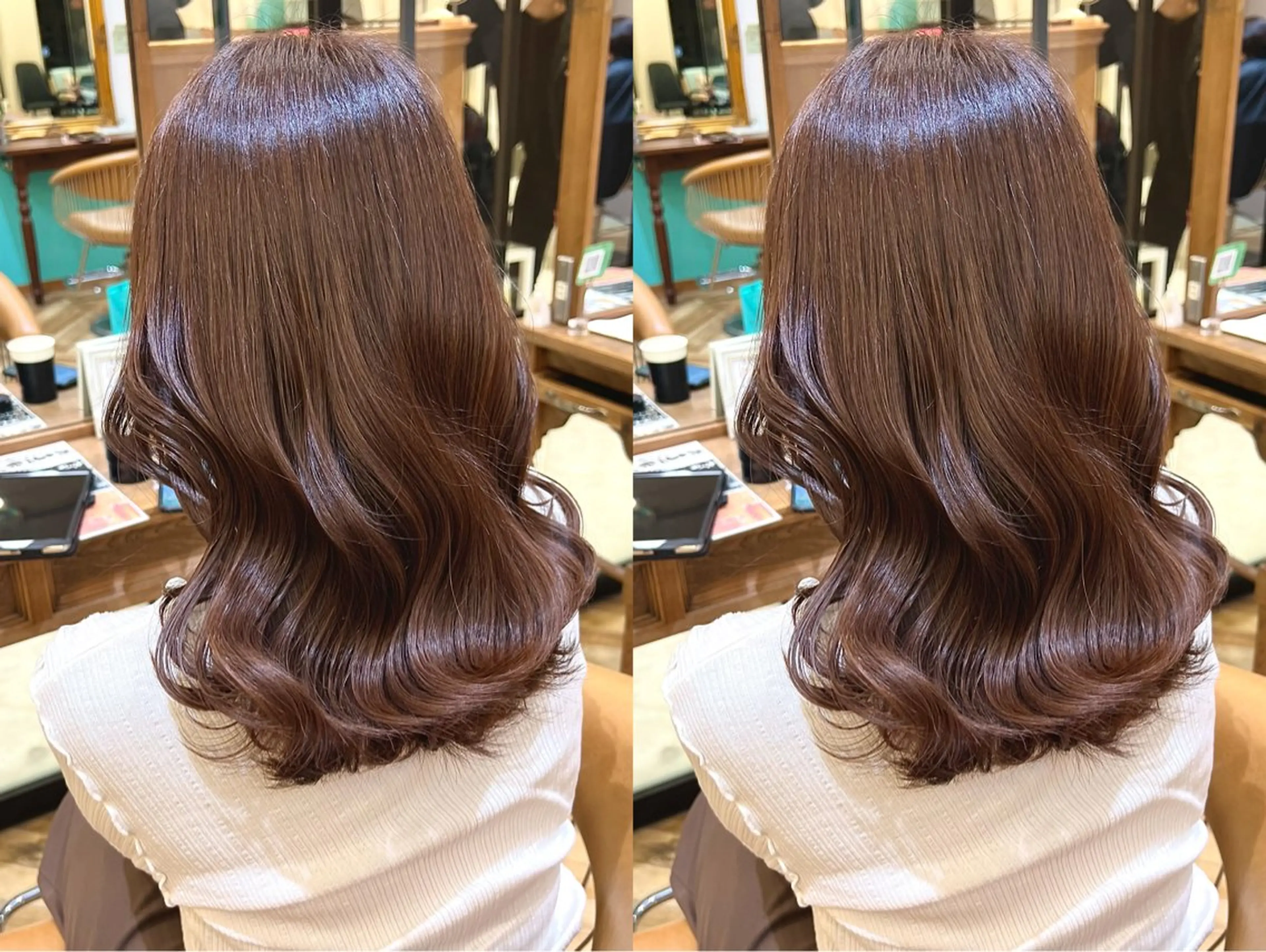 セミロング カラー ヘアアレンジ 🇰🇷韓国レイヤー 錦糸町【北山謙三】のヘアスタイル