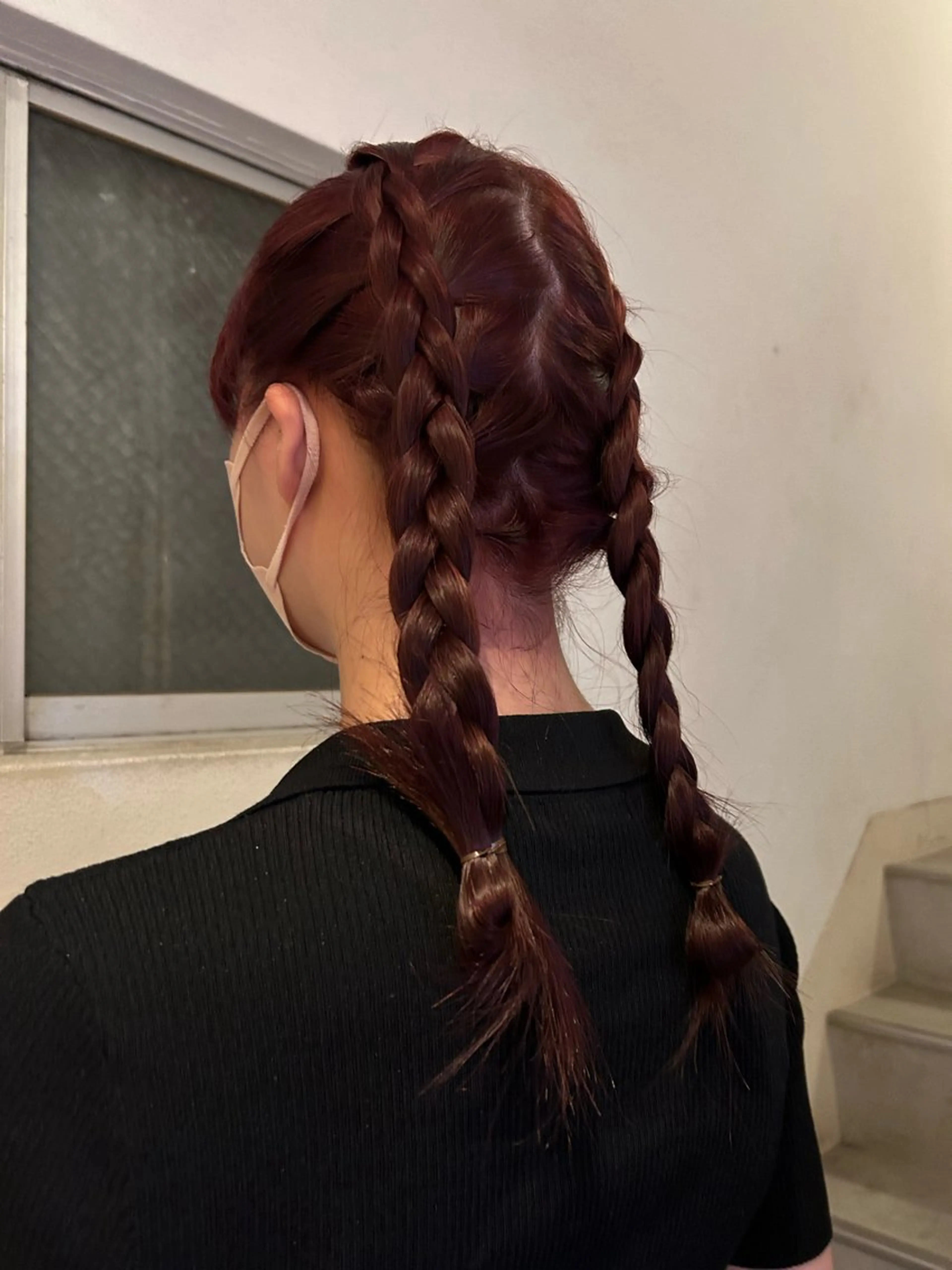 セミロング カラー 縮毛矯正 愛結 暖色カラー🎀🩰のヘアスタイル