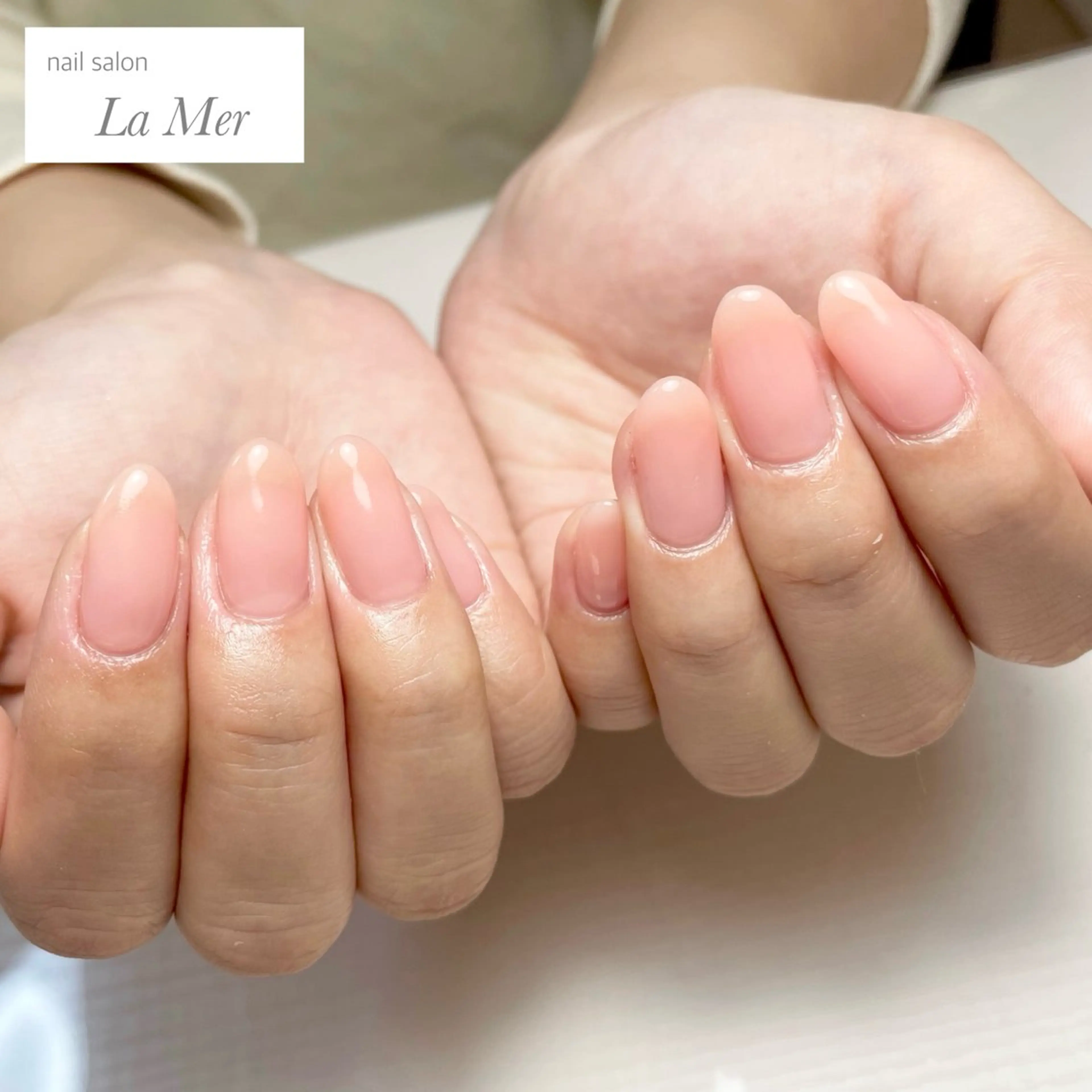 ネイル ロングネイル オフィスネイル ワンカラーネイル ピンク シンプルネイル ハンドネイル nailsalon La Merのネイルデザイン