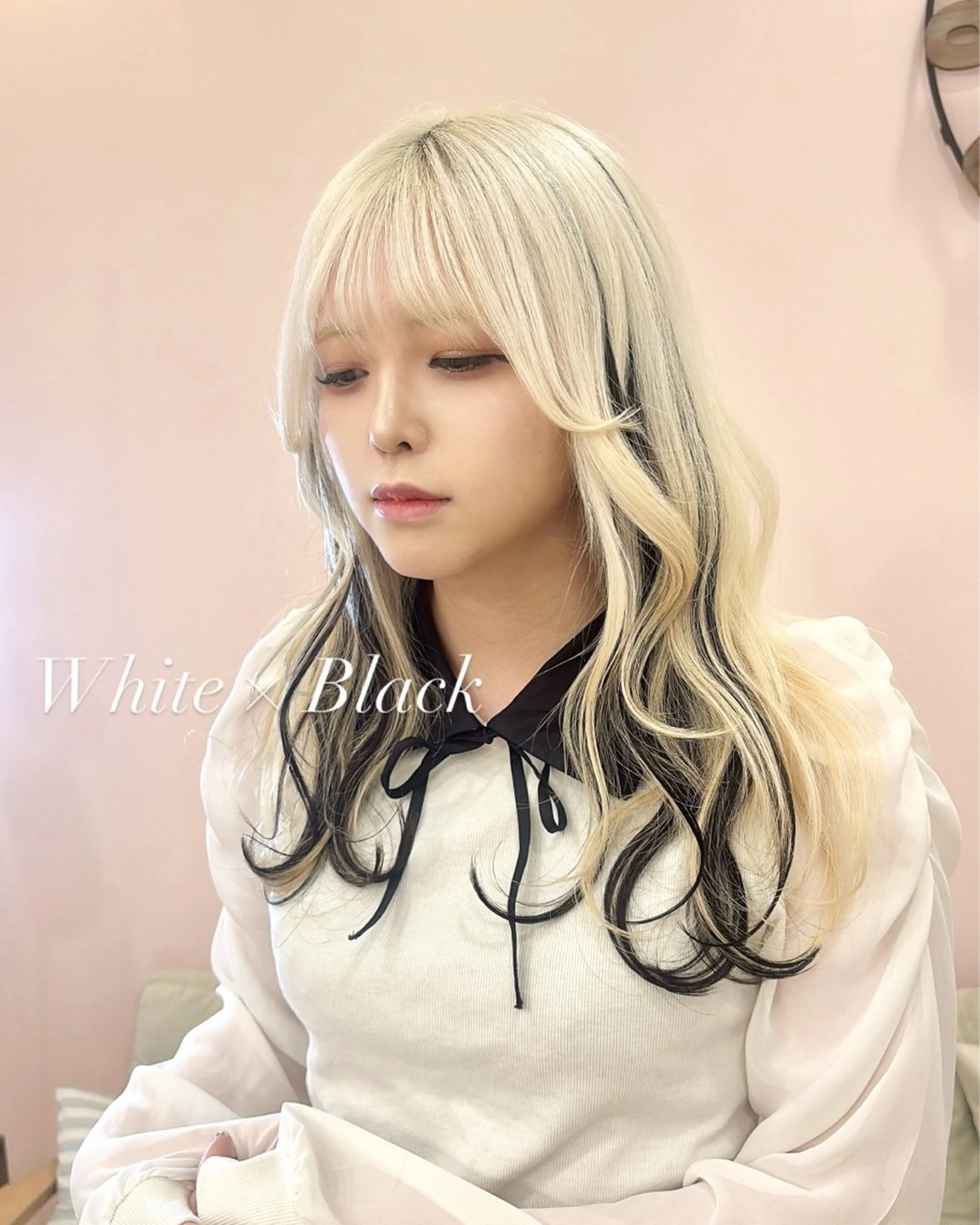 ꒰ 期間限定 ❤️🔥⋆͛半額クーポン ꒱ カット + ダブルカラー (ブリーチあり)+ プレミークトリートメントの写真