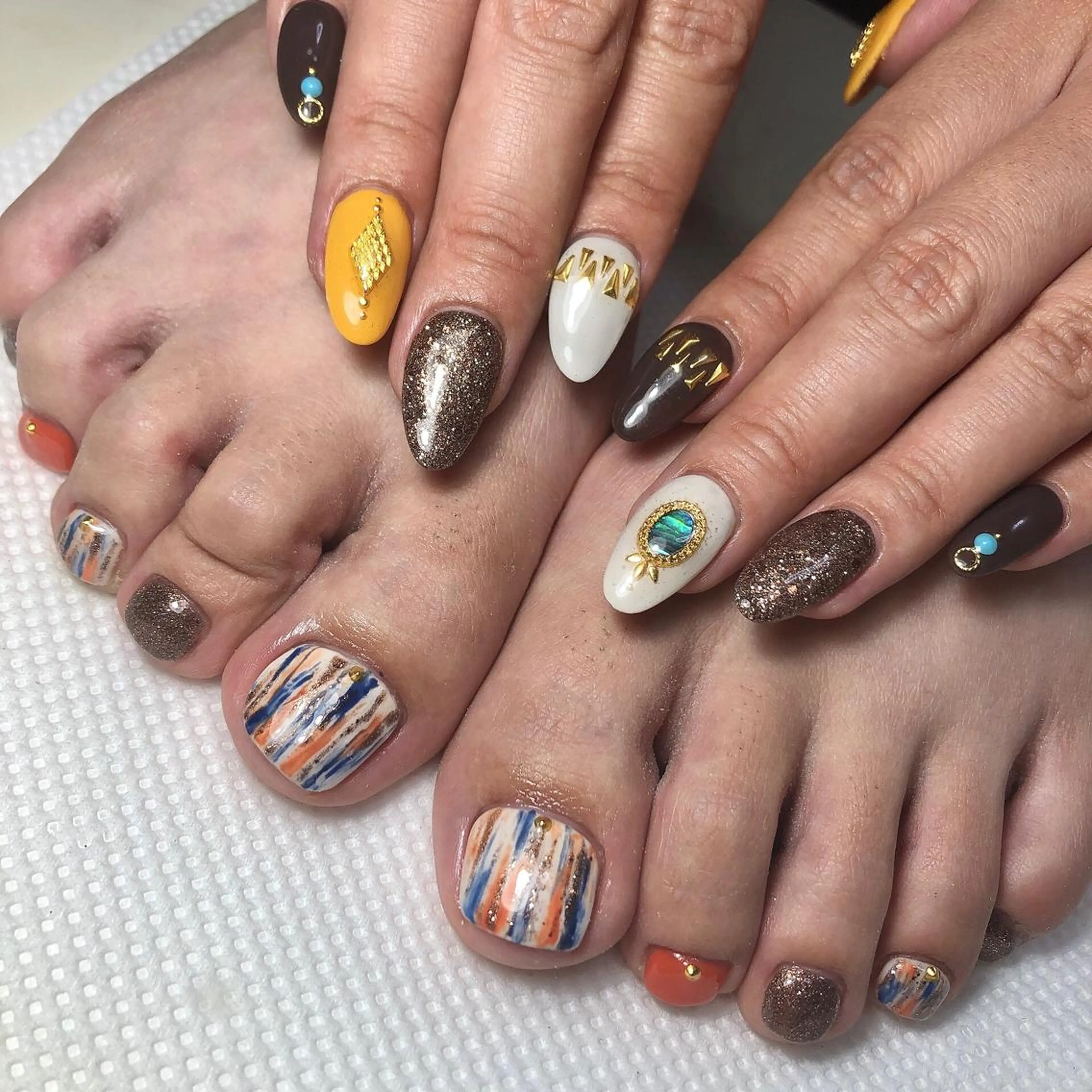 ネイル フットネイル ジェルネイル スカルプネイル 夏ネイル しば まなみのネイルデザイン