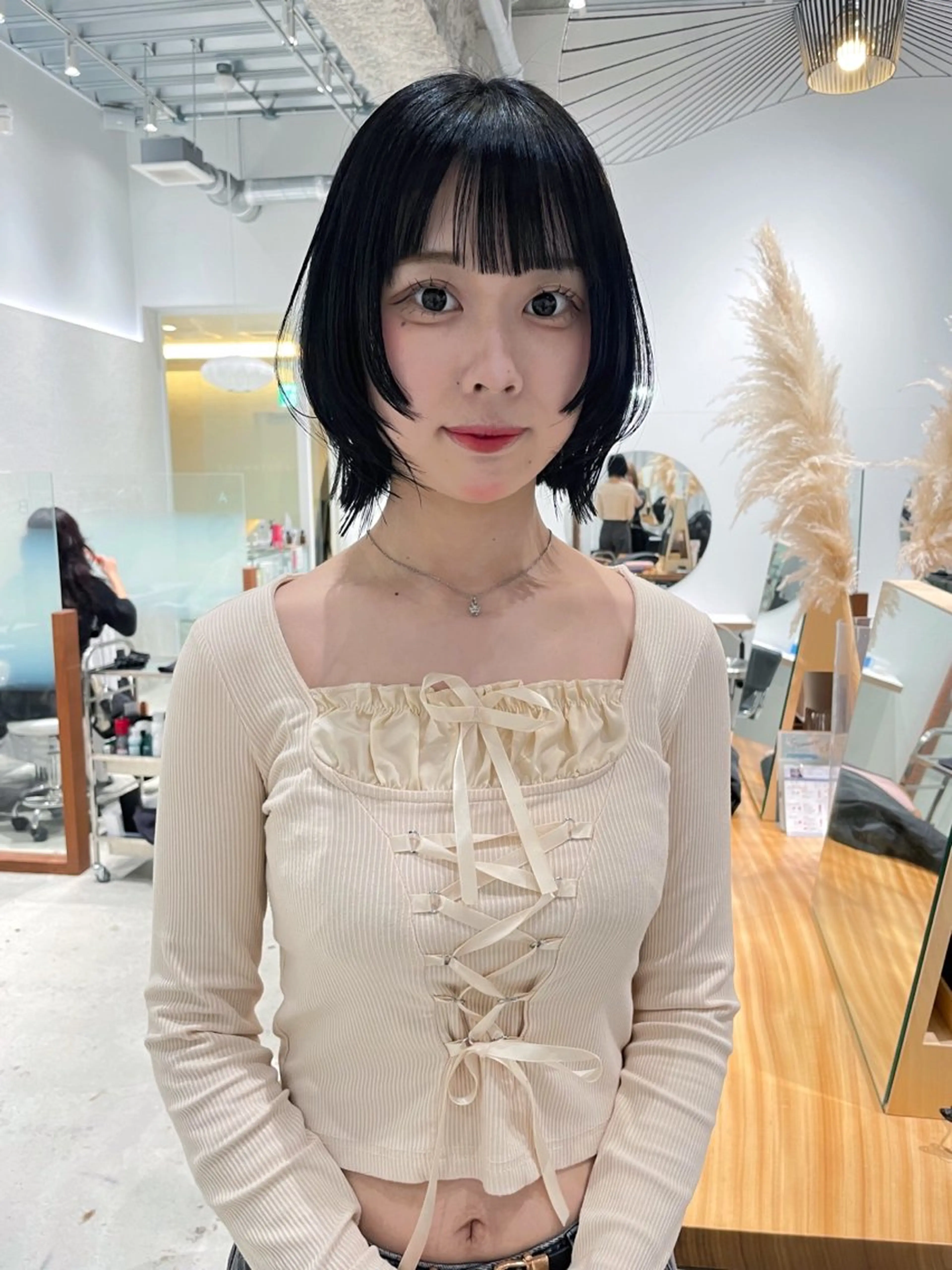 ショート カラー カット ヘアカラー トリートメント 🎀優姫 🎀 韓国レイヤーのヘアスタイル