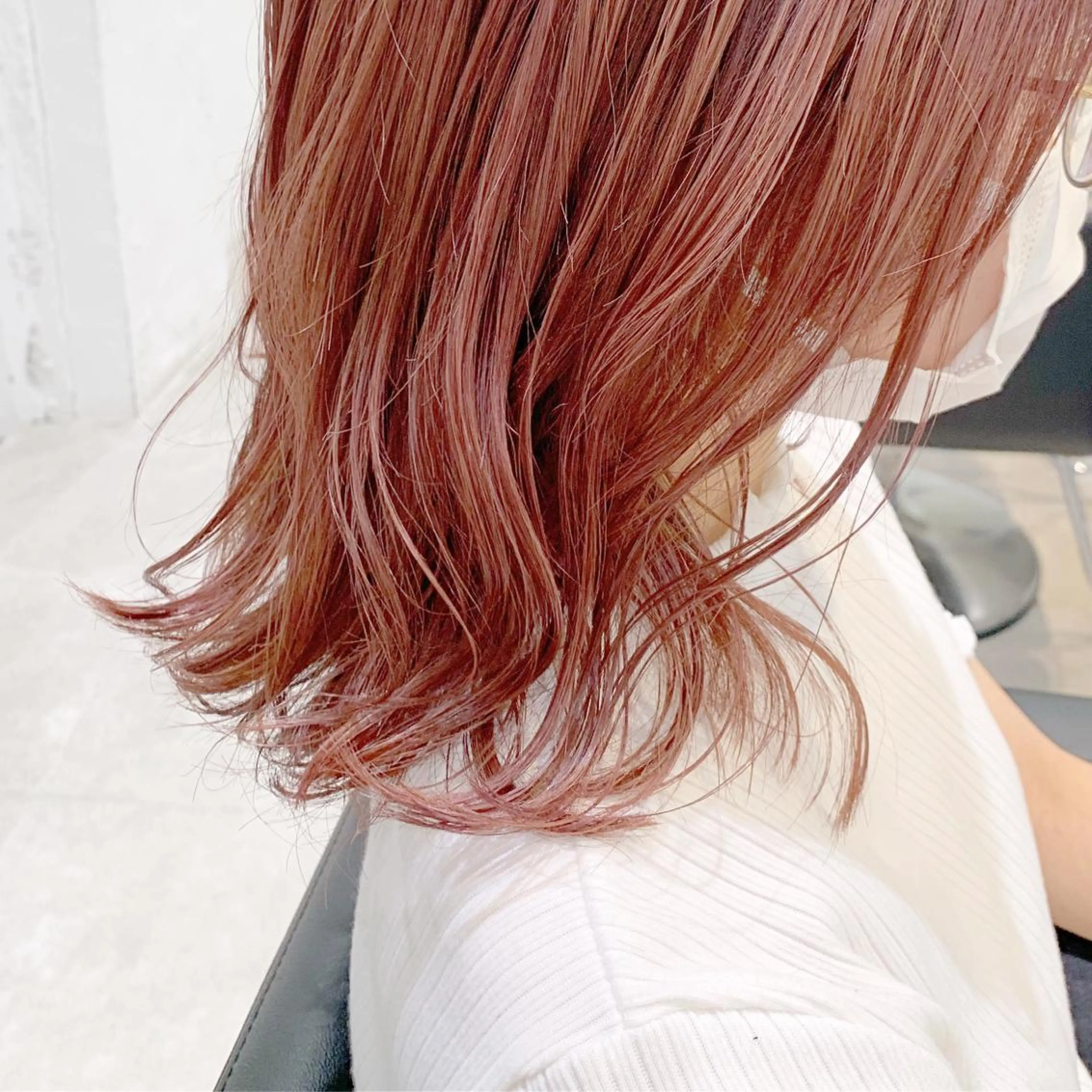 ミディアム カラー ヘアアレンジ 🫧透明感カラー/ ボブ/小笠原汐海🪽のヘアスタイル