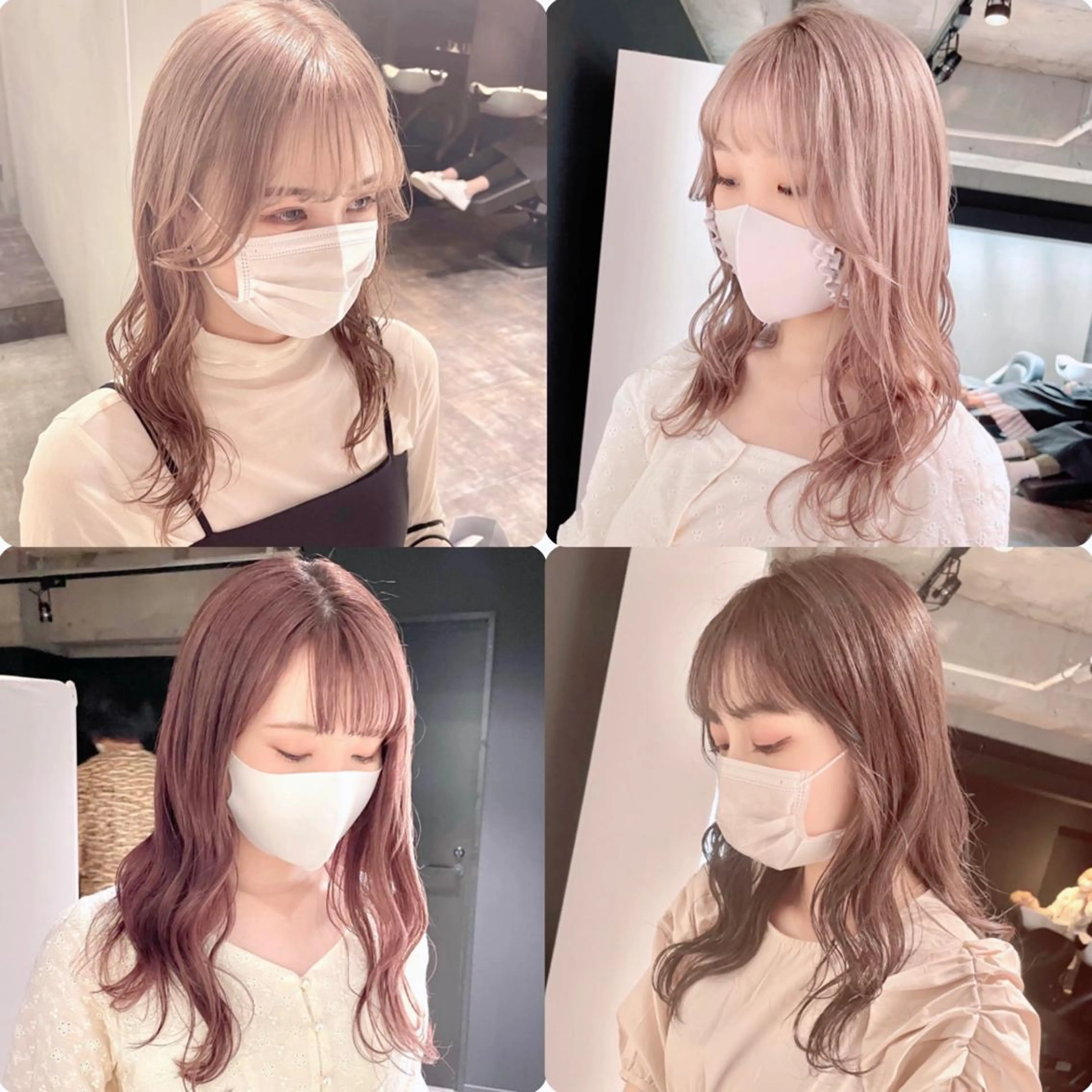 セミロング カラー ベージュカラー ミルクティーベージュ ヘアカラー トリートメント MiL所属・✨ハイトーン✨ 濱田知孝のヘアスタイル