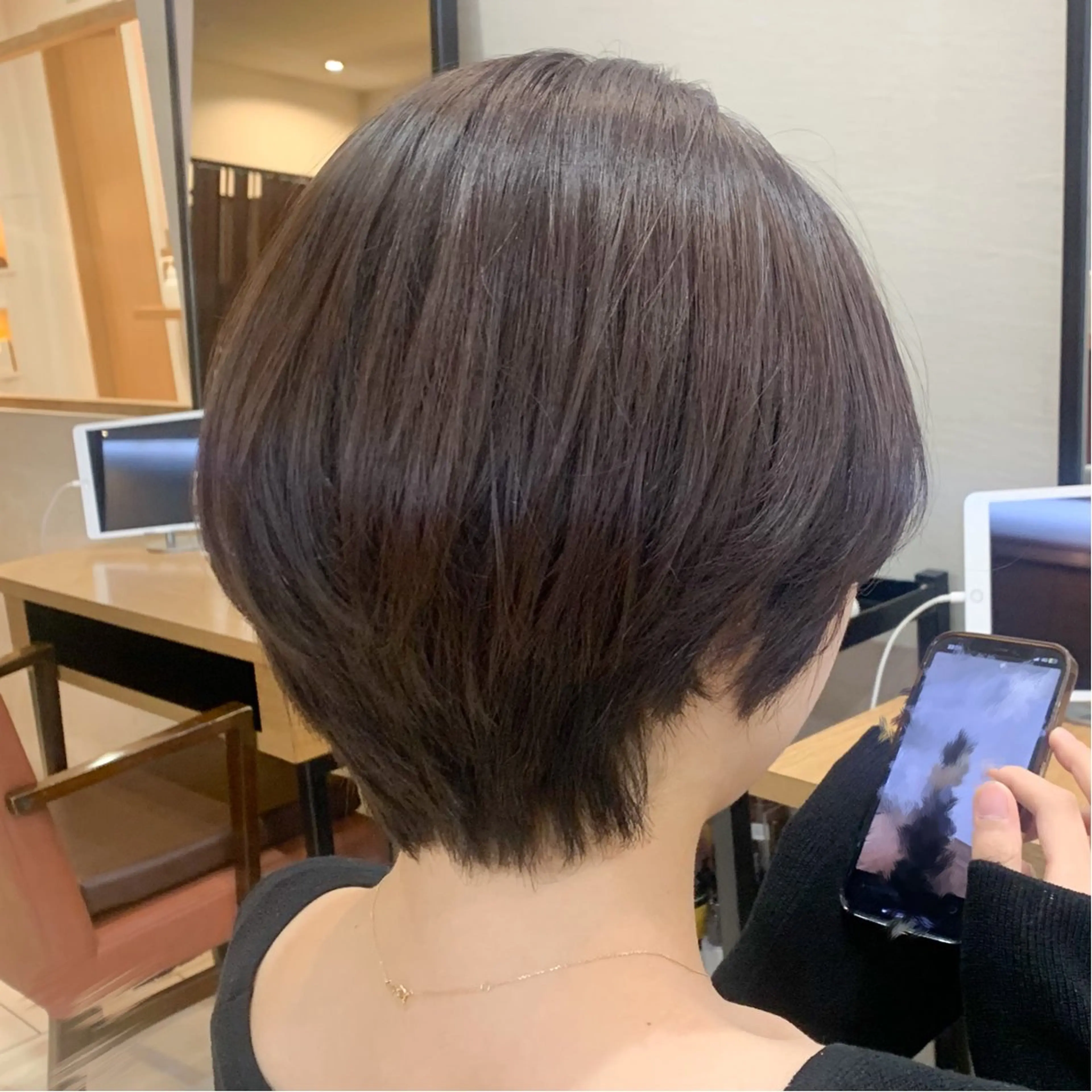 ショート カラー オレンジ ヘッドスパ 透明感カラー/レイ ヤー/Nana🌈のヘアスタイル