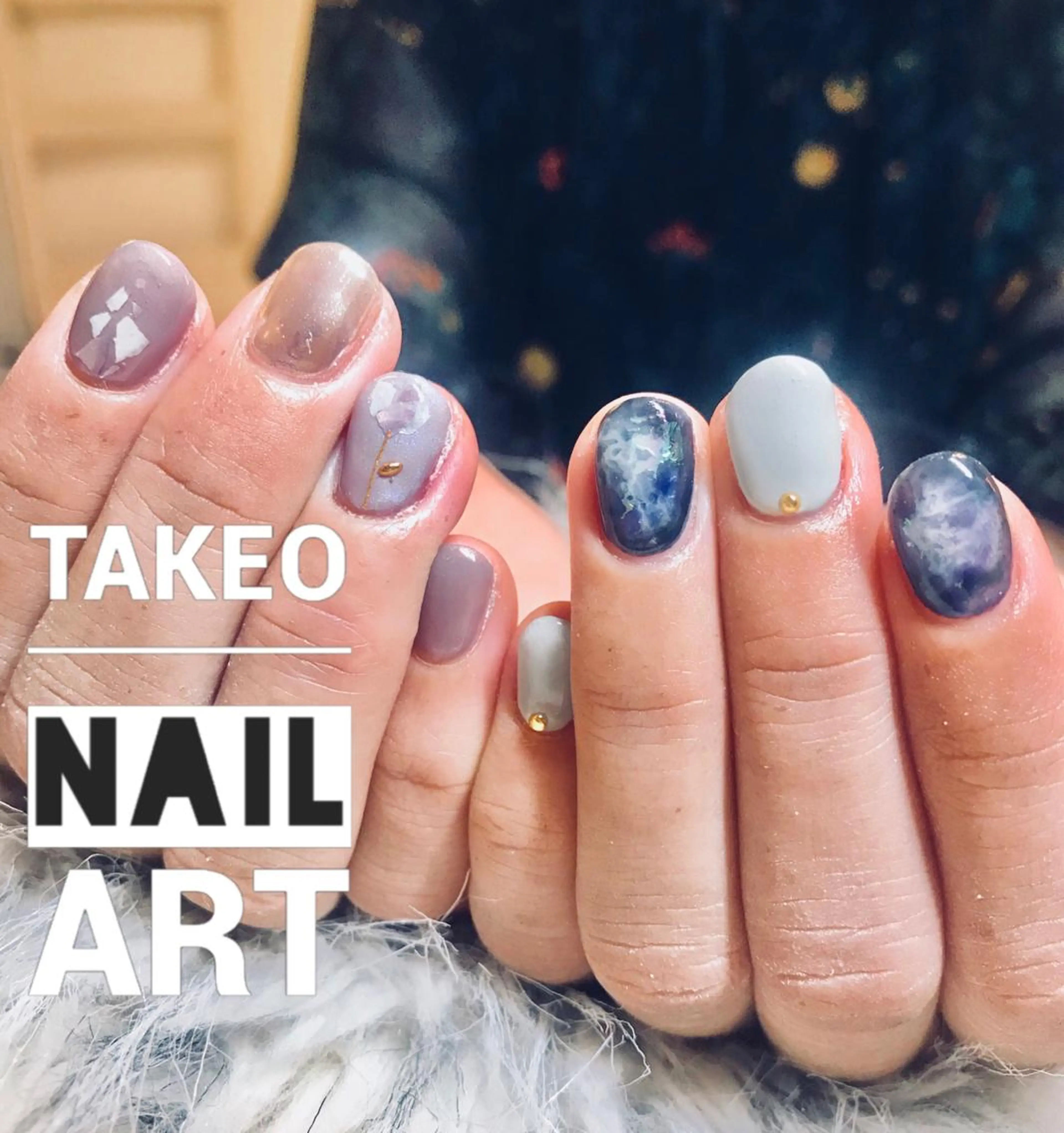 ショート ネイル フラワーネイル ハンドネイル ハンドケア nail&eye Aoのマツエク・マツパデザイン