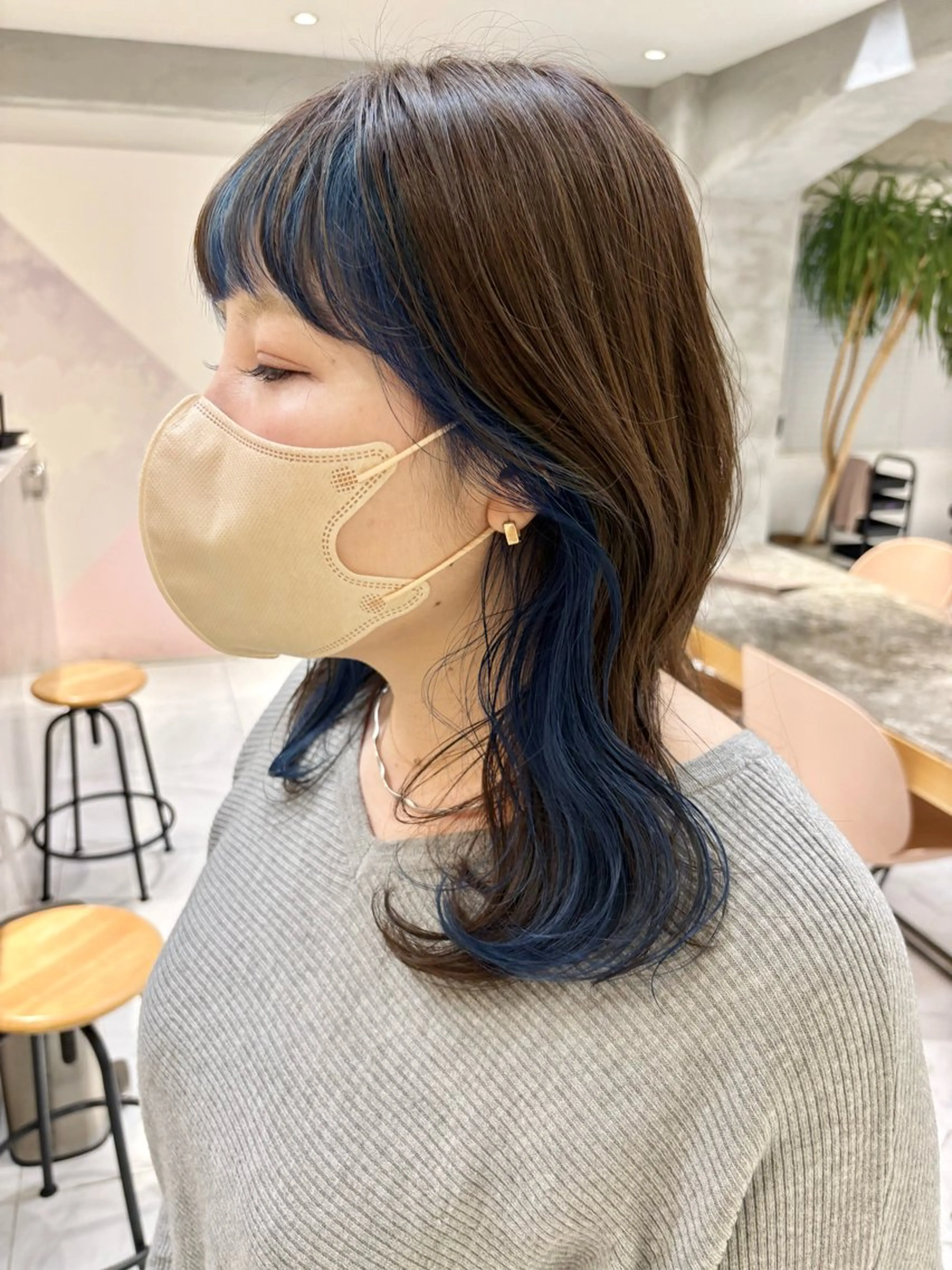 ミディアム カット ヘアカラー トリートメント 🎀ヘアセット透明感 /REINA🎀のヘアスタイル