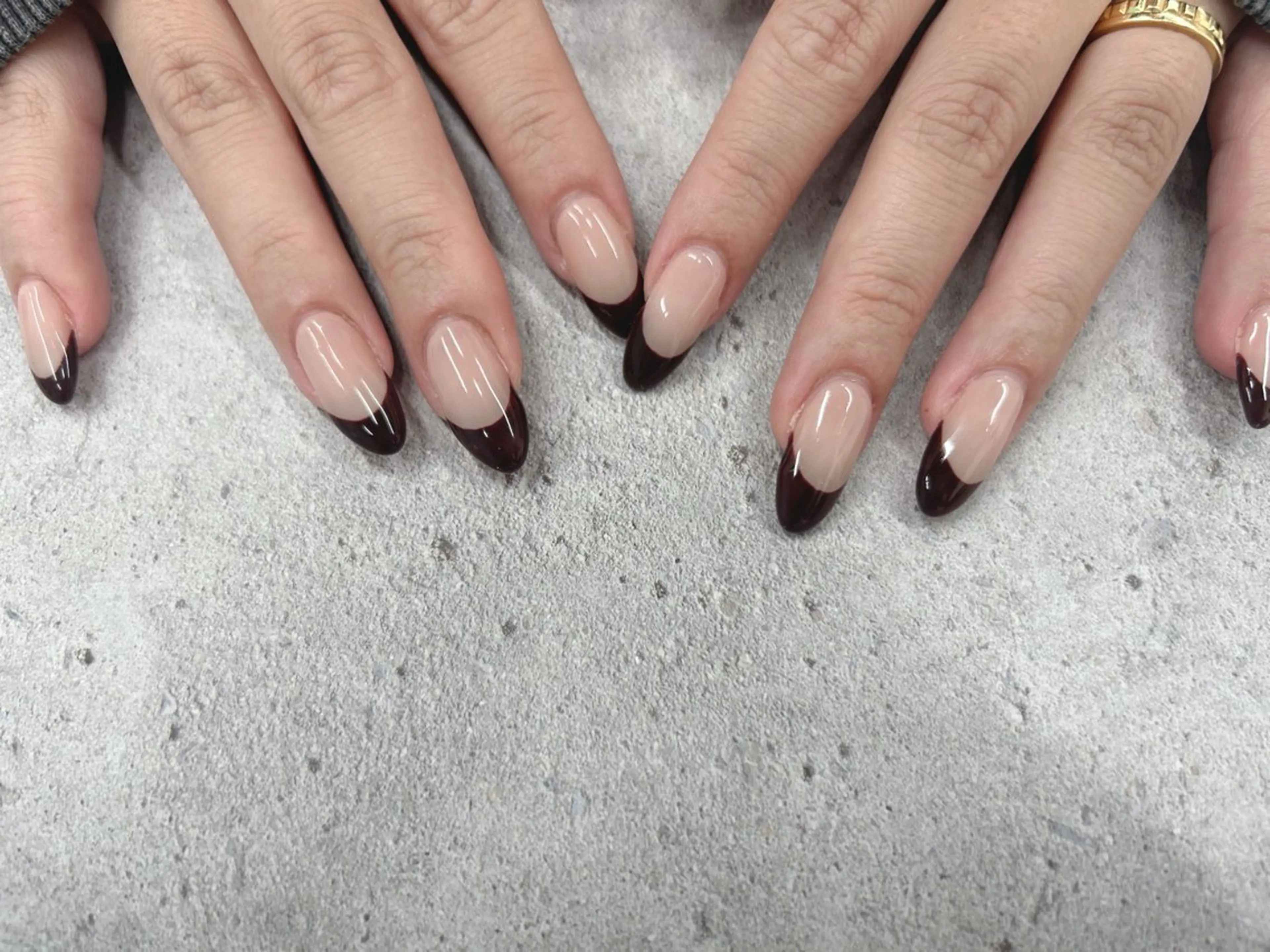 ネイル ボルドー フレンチネイル ハンドネイル Nail Salon agré所属・agré ネイルサロン アグレのネイルデザイン