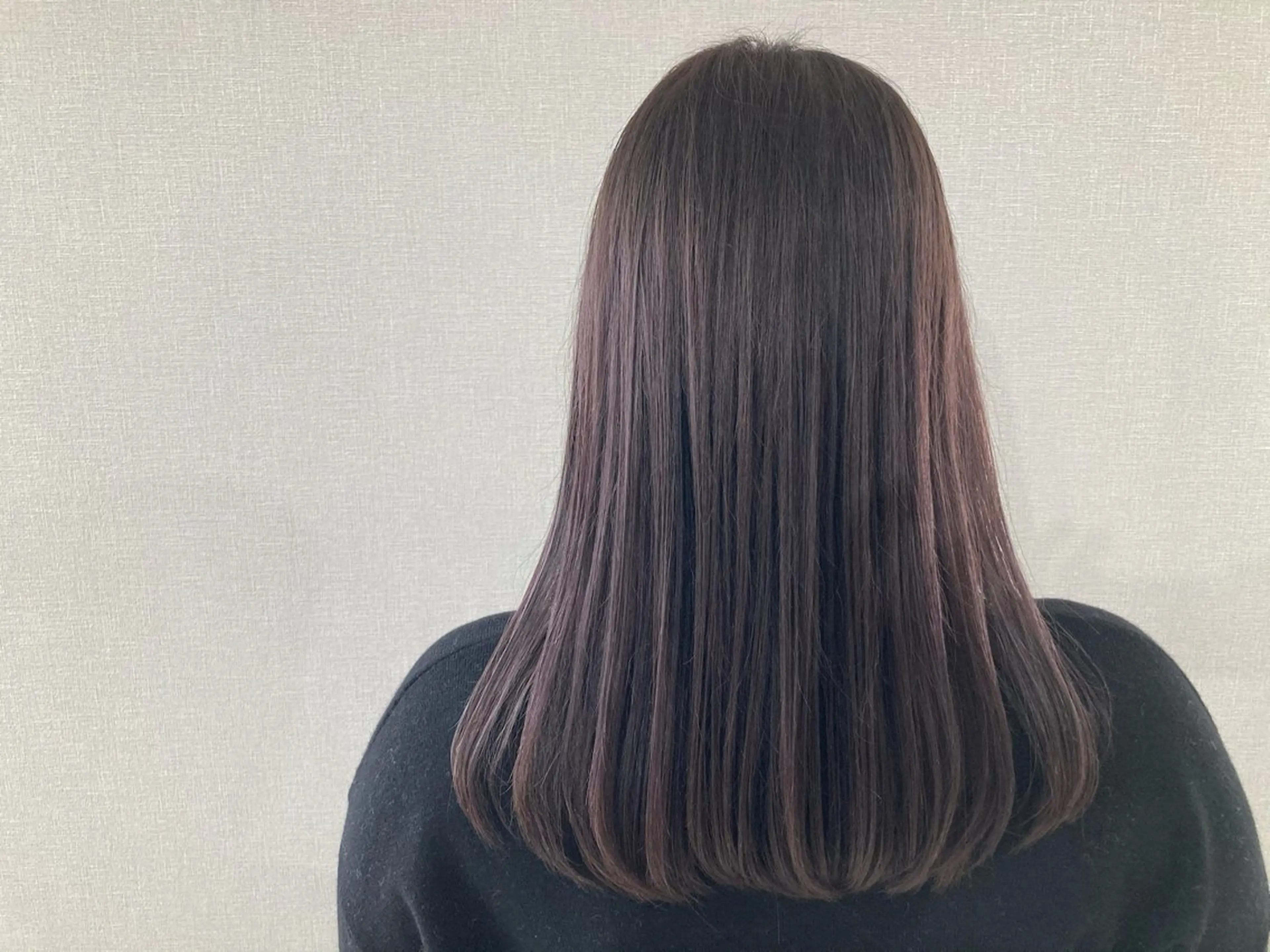 セミロング カット ヘアカラー 野々市市役所徒歩1分 /カラー/縮毛矯正のヘアスタイル