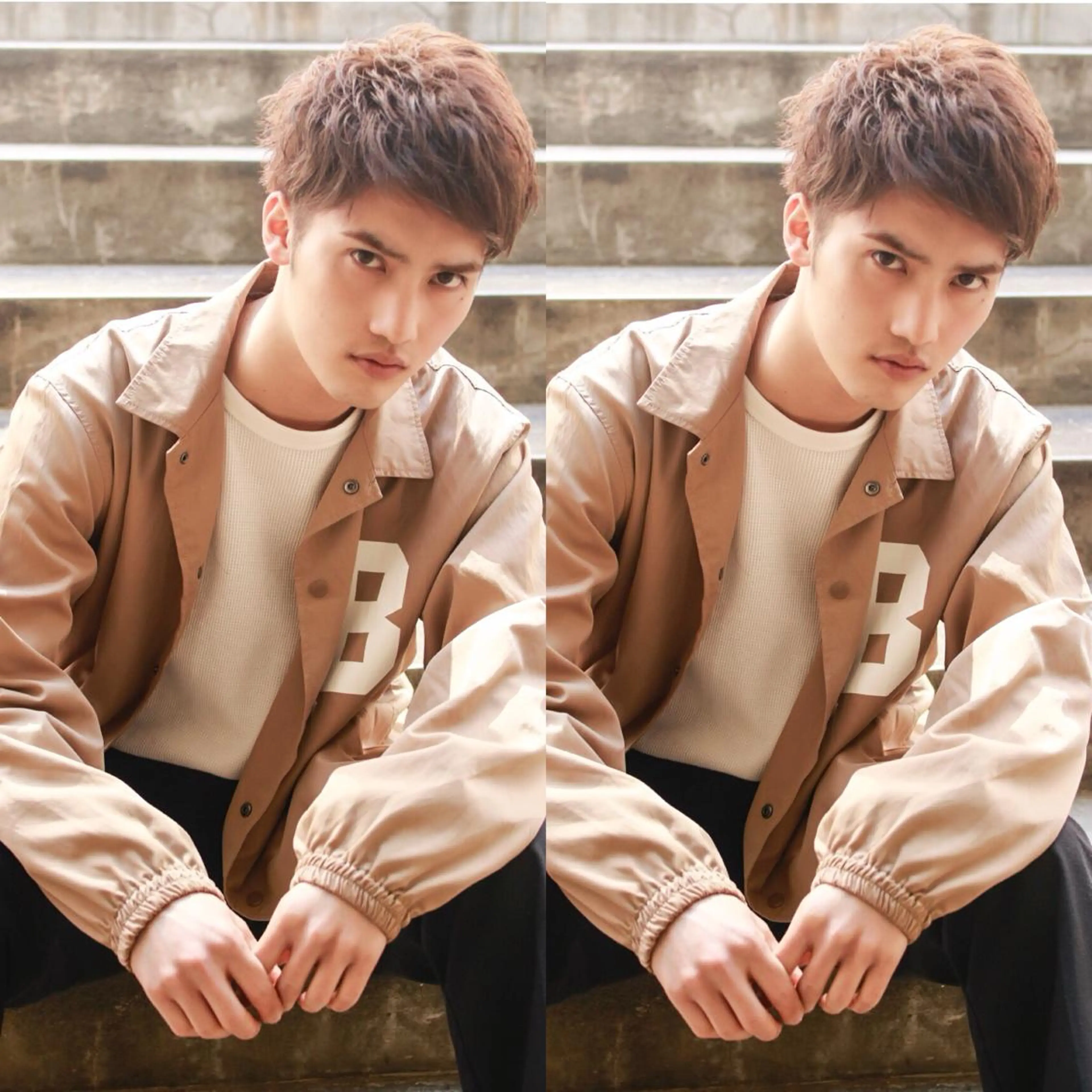 ショート メンズ BABY 艶髪暗髪ヘア💖達人のヘアスタイル