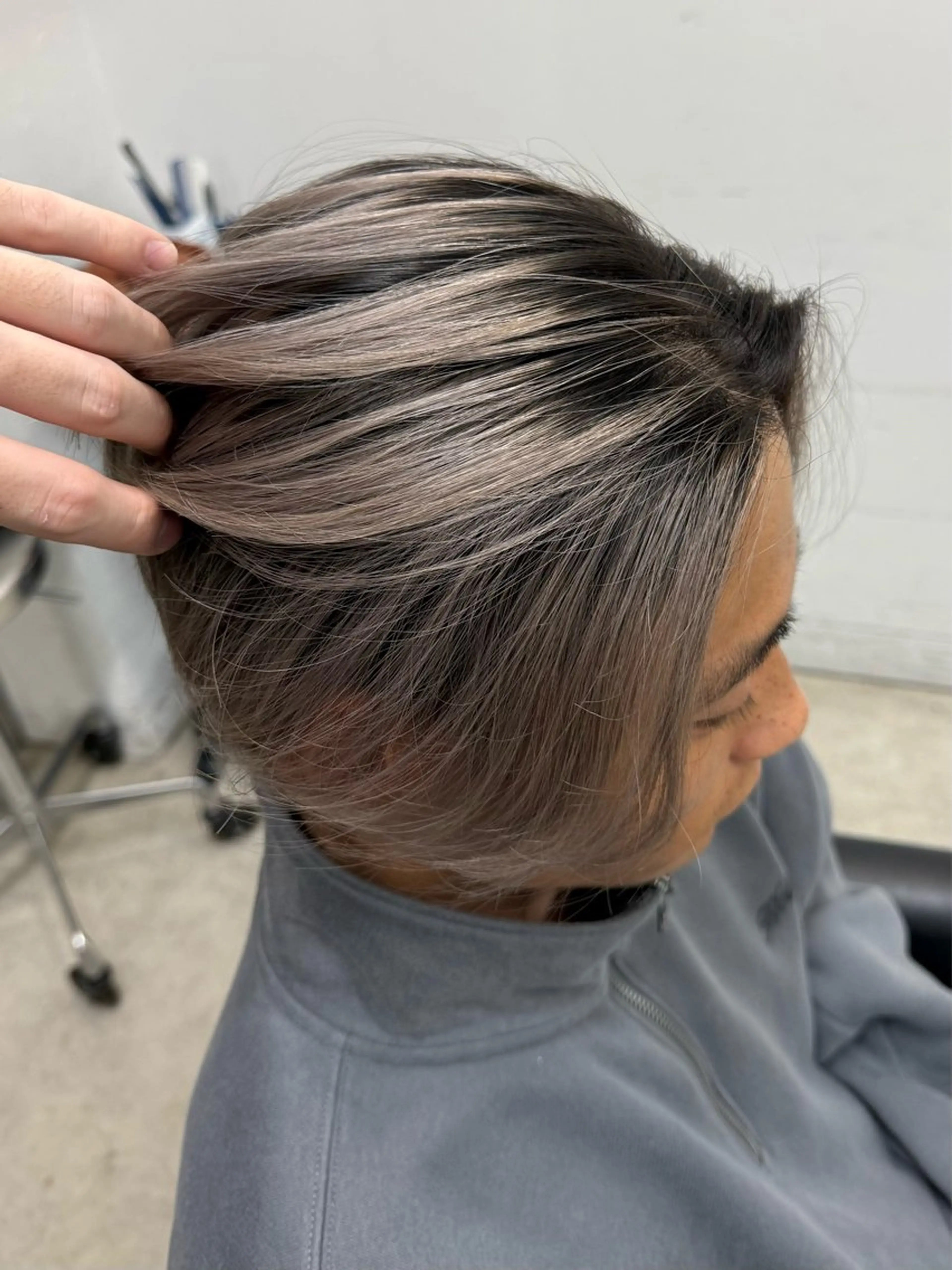 ショート カラー メンズ メンズバレイヤージュ メンズブリーチ バレイヤージュ ブリーチ 外国人風カラー ヘアカラー sunc所属・ハイトーン/ブリーチ /ダブルカラーのヘアスタイル