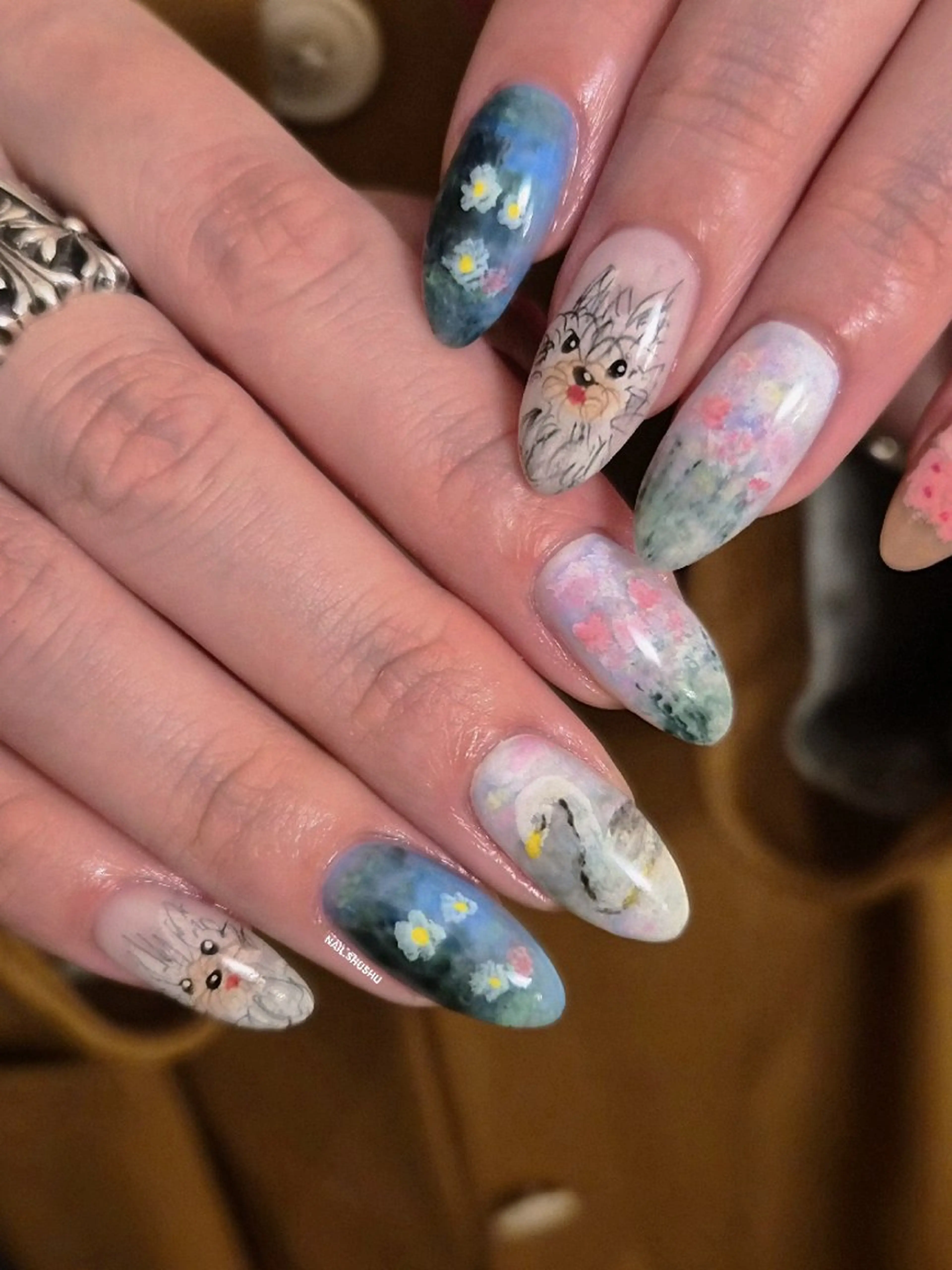 ネイル ハンドネイル 3dパーツ/流行り 👧shushu❤️のネイルデザイン