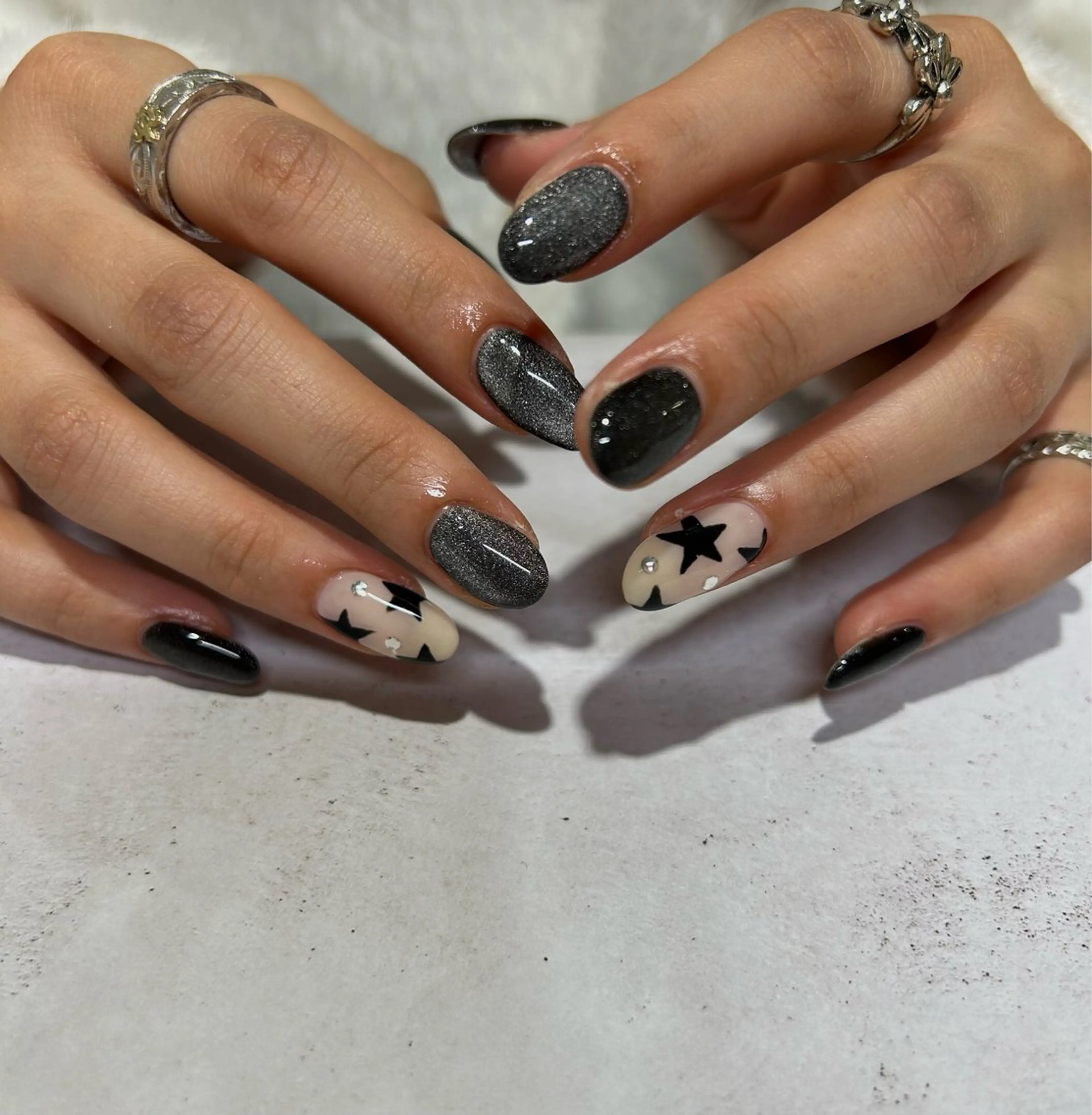 ネイル マグネットネイル ハンドネイル 福田 麻耶のネイルデザイン