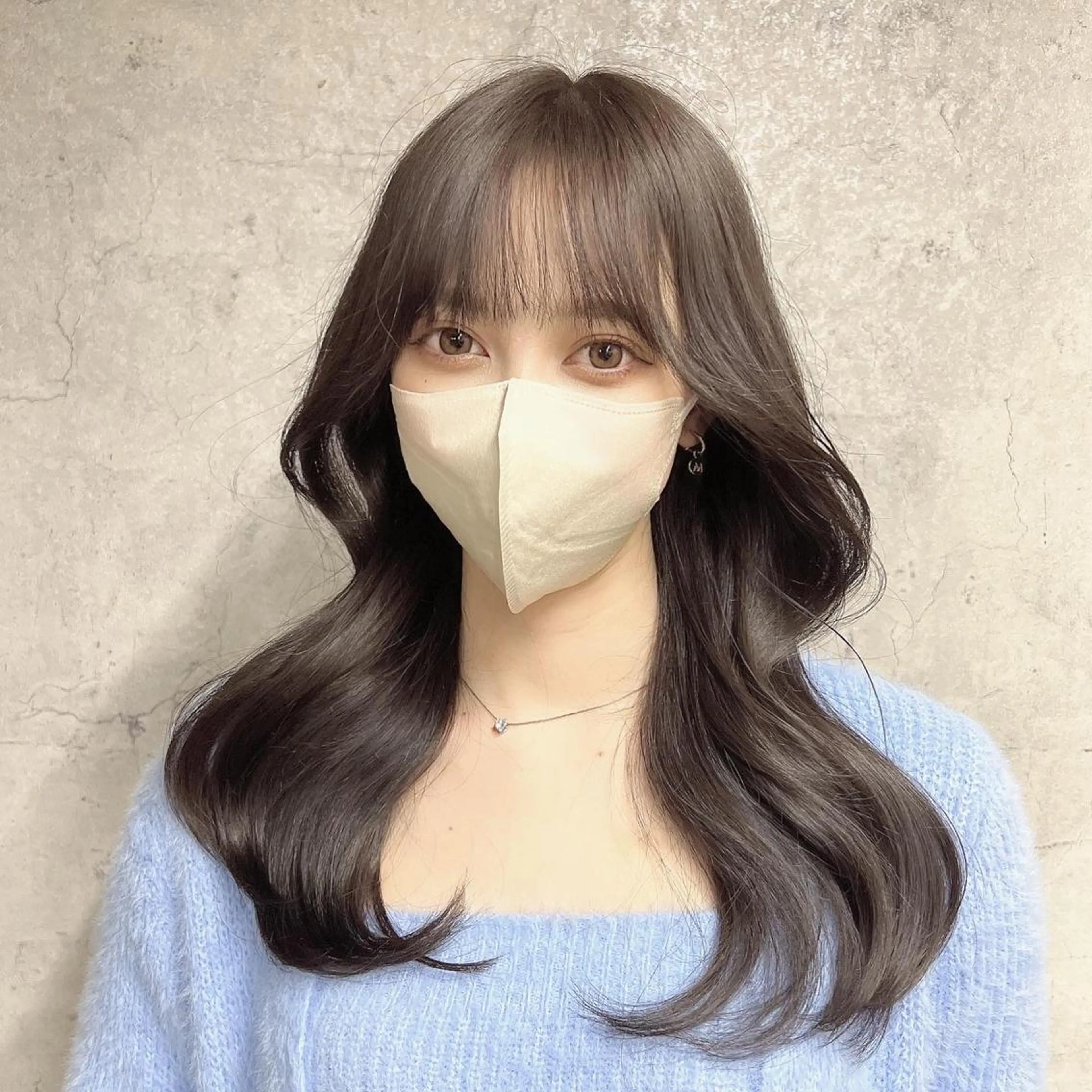 セミロング カラー ヘアアレンジ 韓国レイヤー/ 顔周り💕田中将吾のヘアスタイル