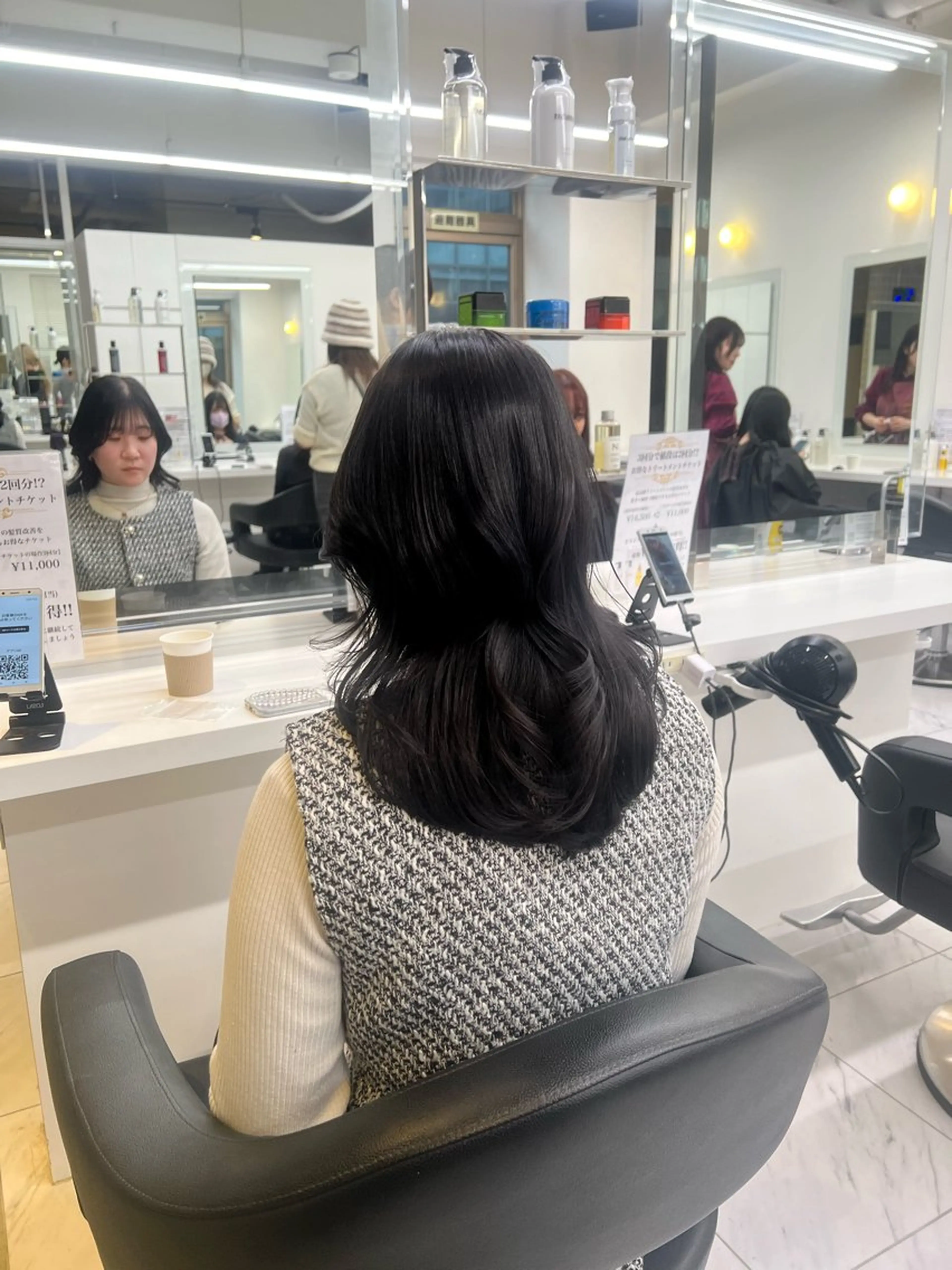 セミロング カラー カット ヘアカラー 韓国レイヤーカット /REIのヘアスタイル