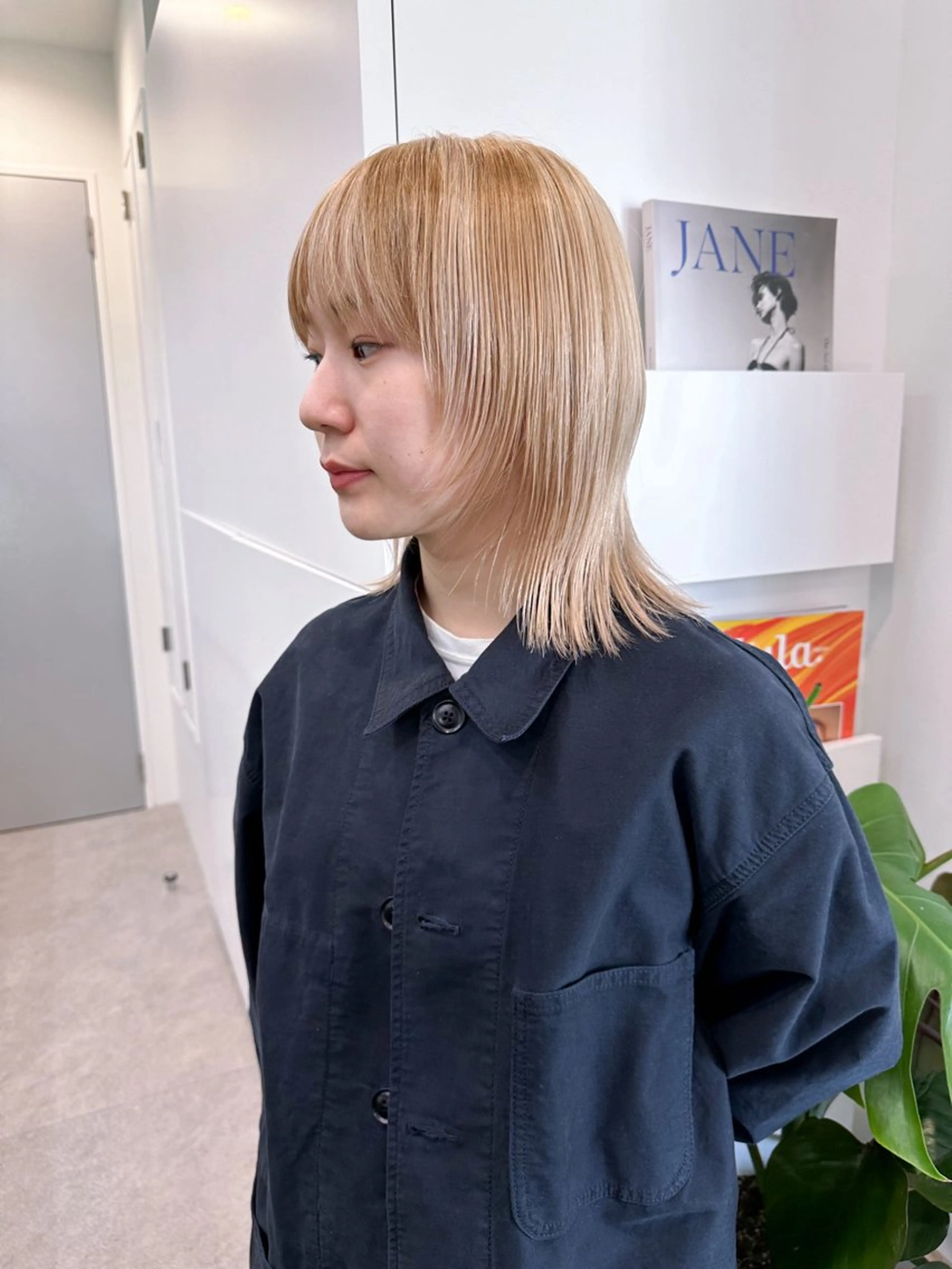 ミディアム カラー ブロンド Cinq所属・ハイライト🌟/ ボブ/豊田のヘアスタイル