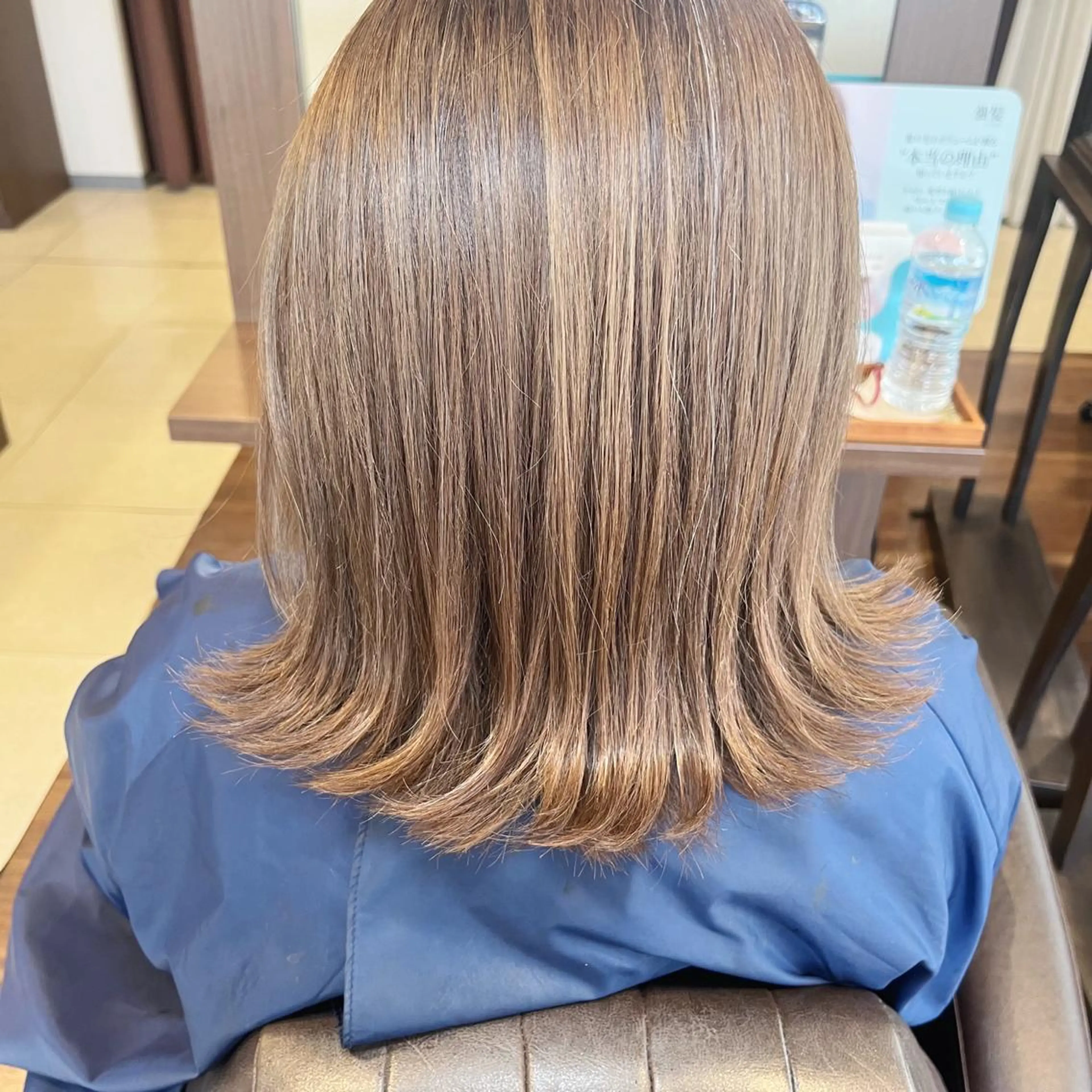 ミディアム カラー ベージュカラー ブリーチ ブリーチなしカラー ヘアカラー ヘッドスパ 加藤 ひろこのヘアスタイル