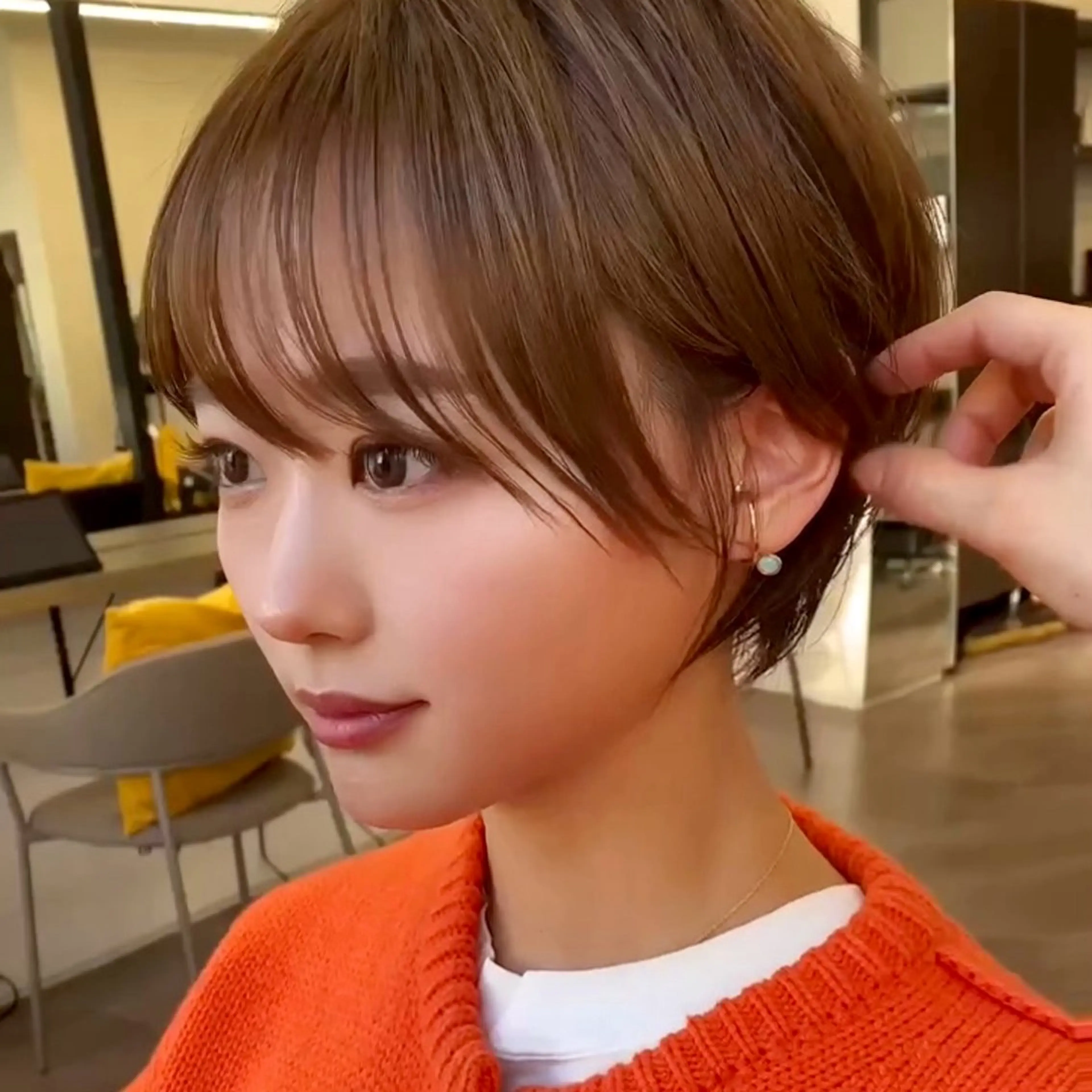 ショート カット VIEW Tokyo所属・🎀ミディアムボブ/ 縮毛矯正/ひかりのヘアスタイル