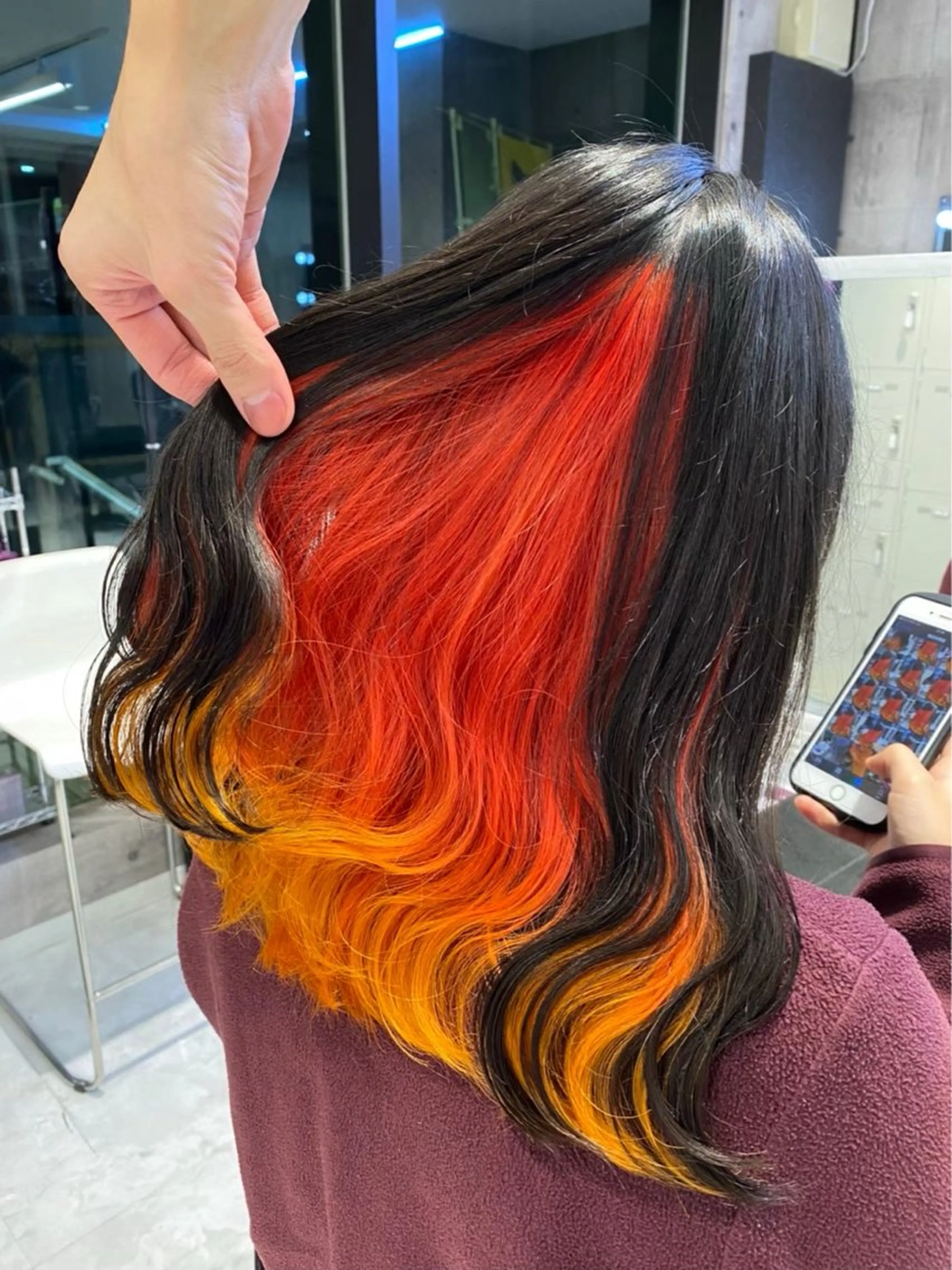 セミロング カラー 髪質改善モテカラー 🎀YUIのヘアスタイル