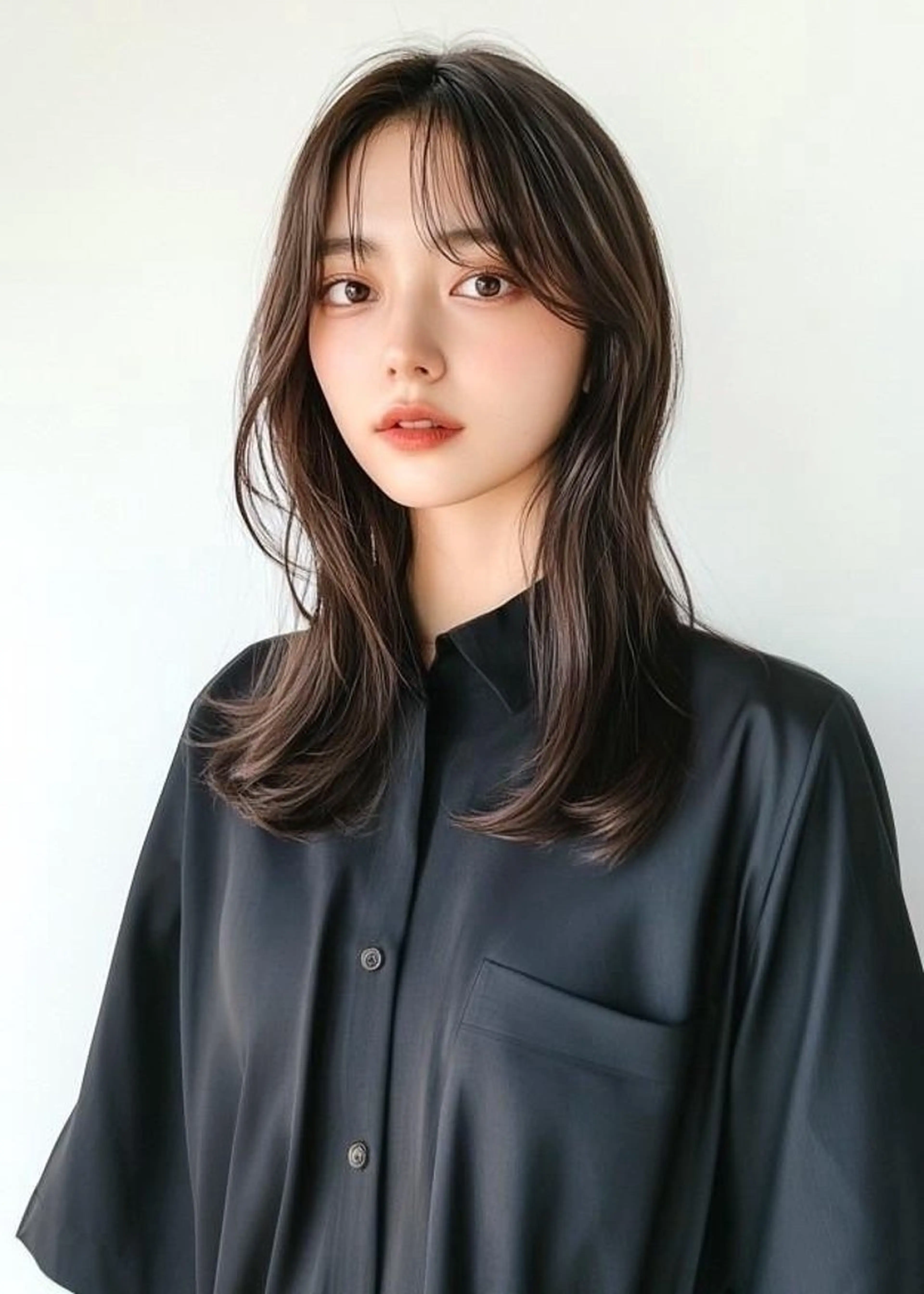 ミディアム カット ヘアカラー トリートメント VLOW nex the salon所属・韓国風/髪質改善/ ナガヤアキラのヘアスタイル