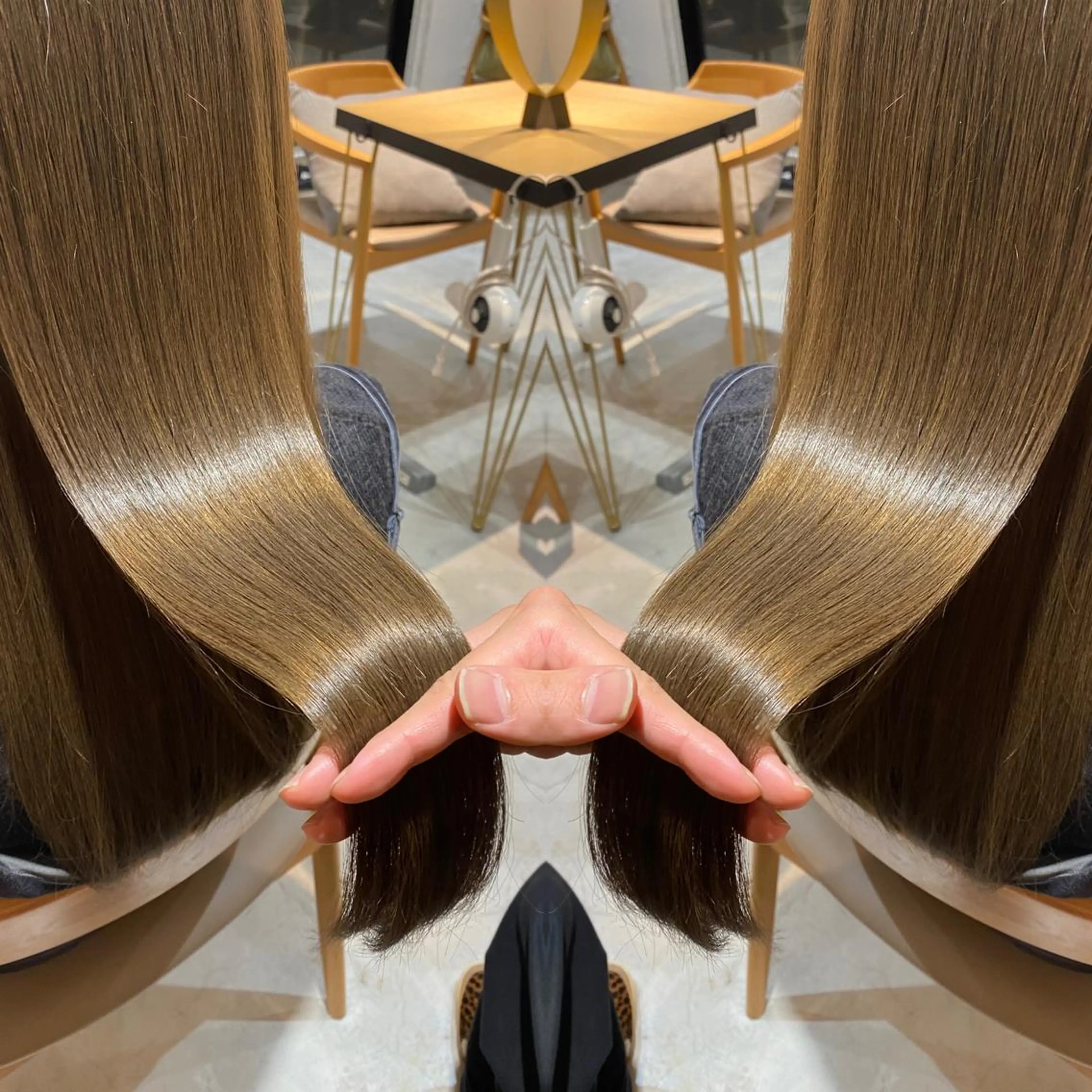 セミロング ✨髪質改善　美髪✨ 縮毛　井上 大誠のヘアスタイル